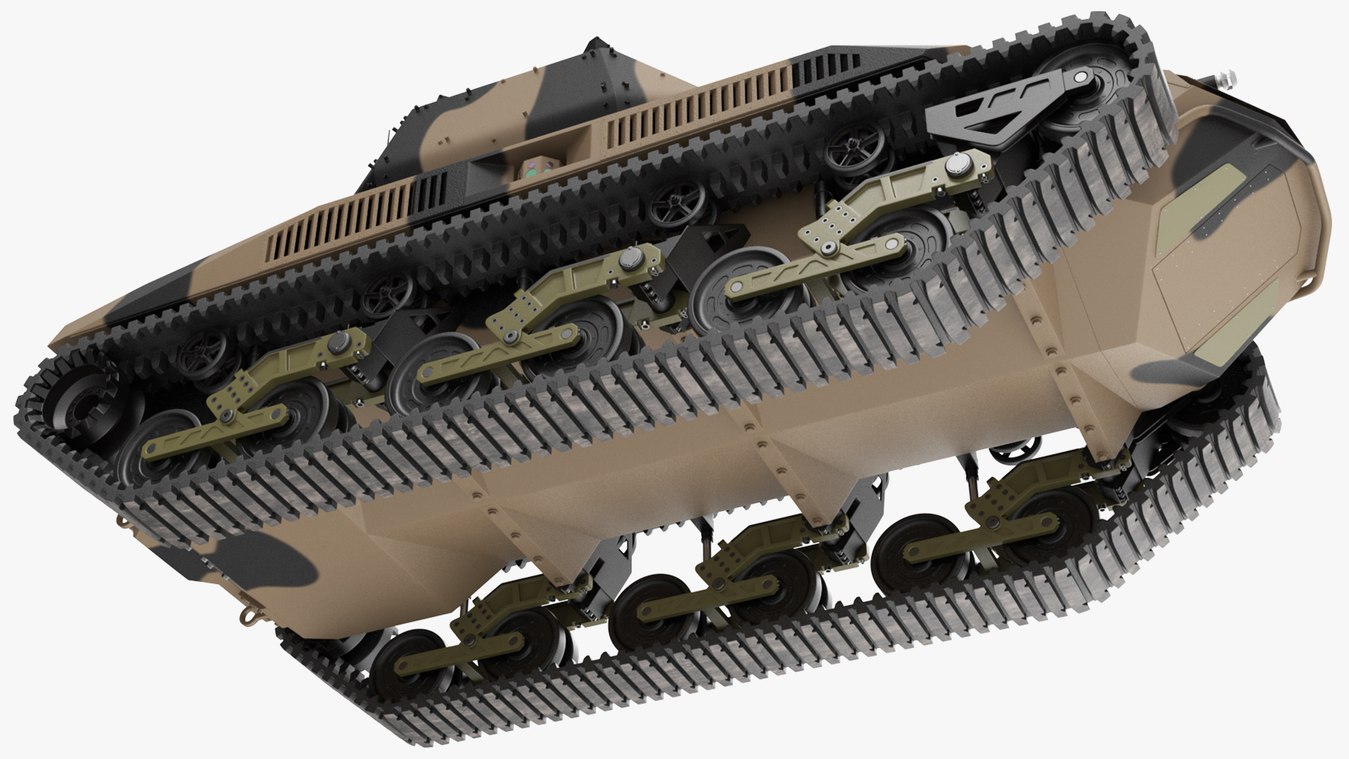 3D Robotic Electric Tank Camo Rigged model
