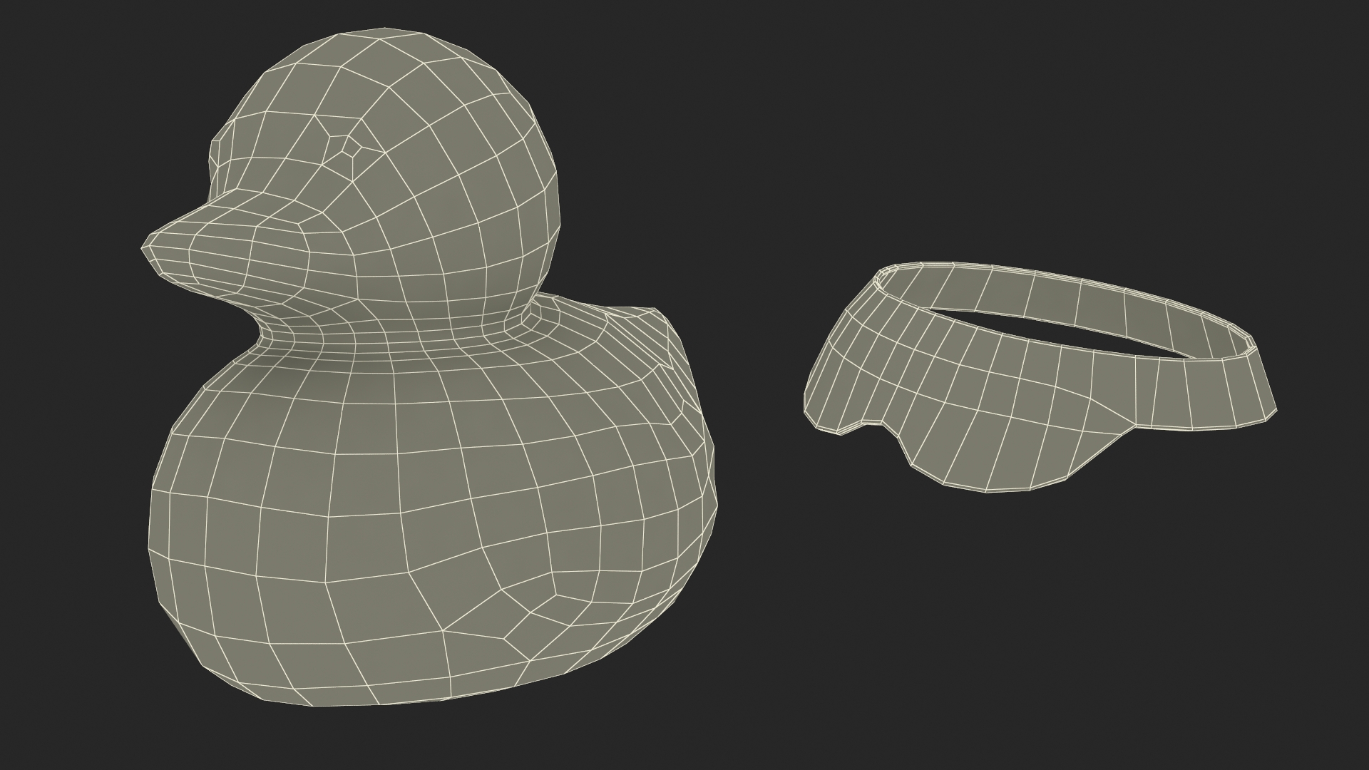 Glasses Black for Rubber Duck 3D model