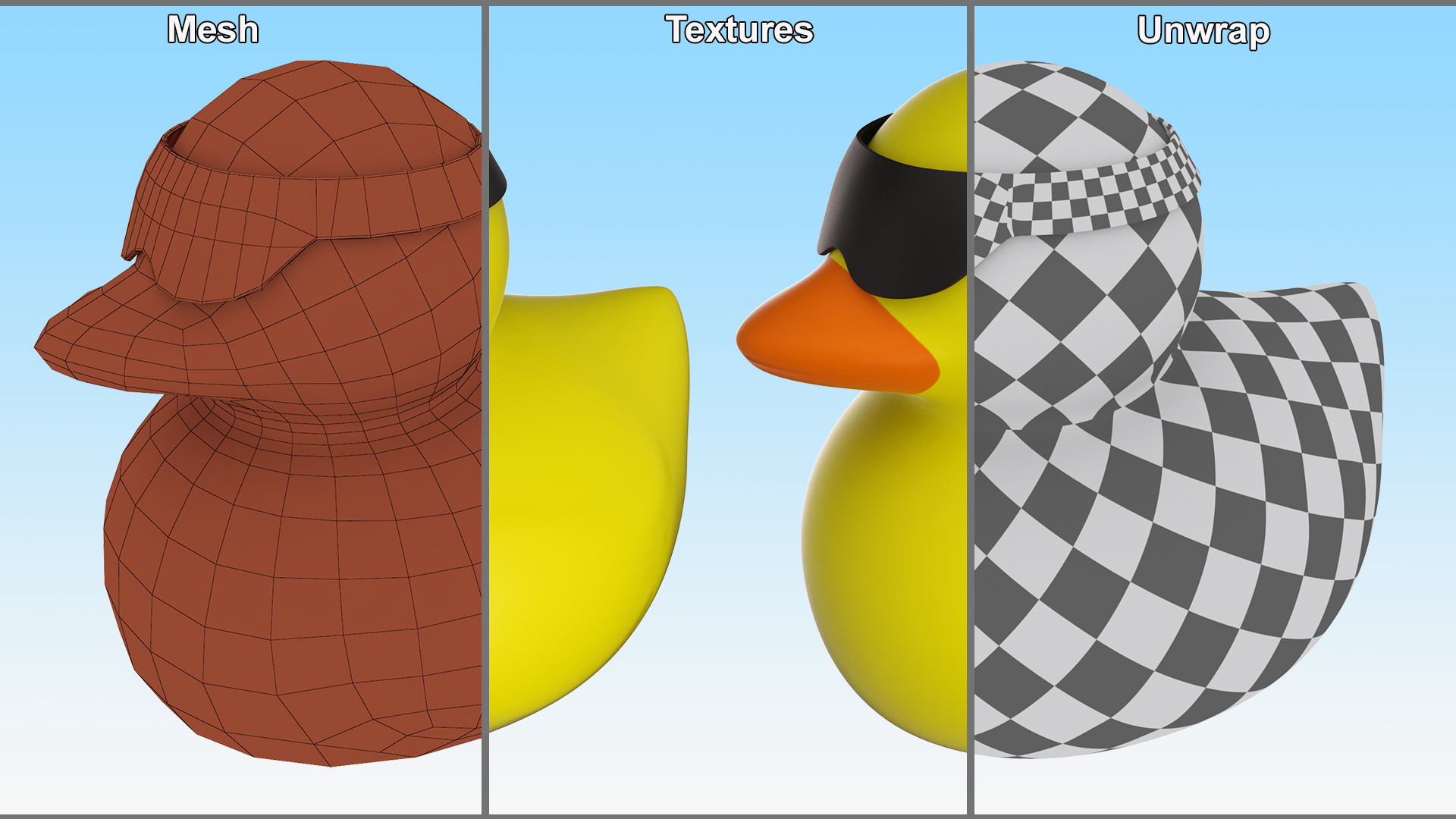 Glasses Black for Rubber Duck 3D model