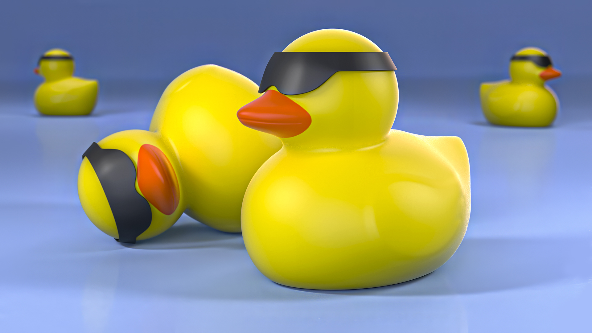 Glasses Black for Rubber Duck 3D model