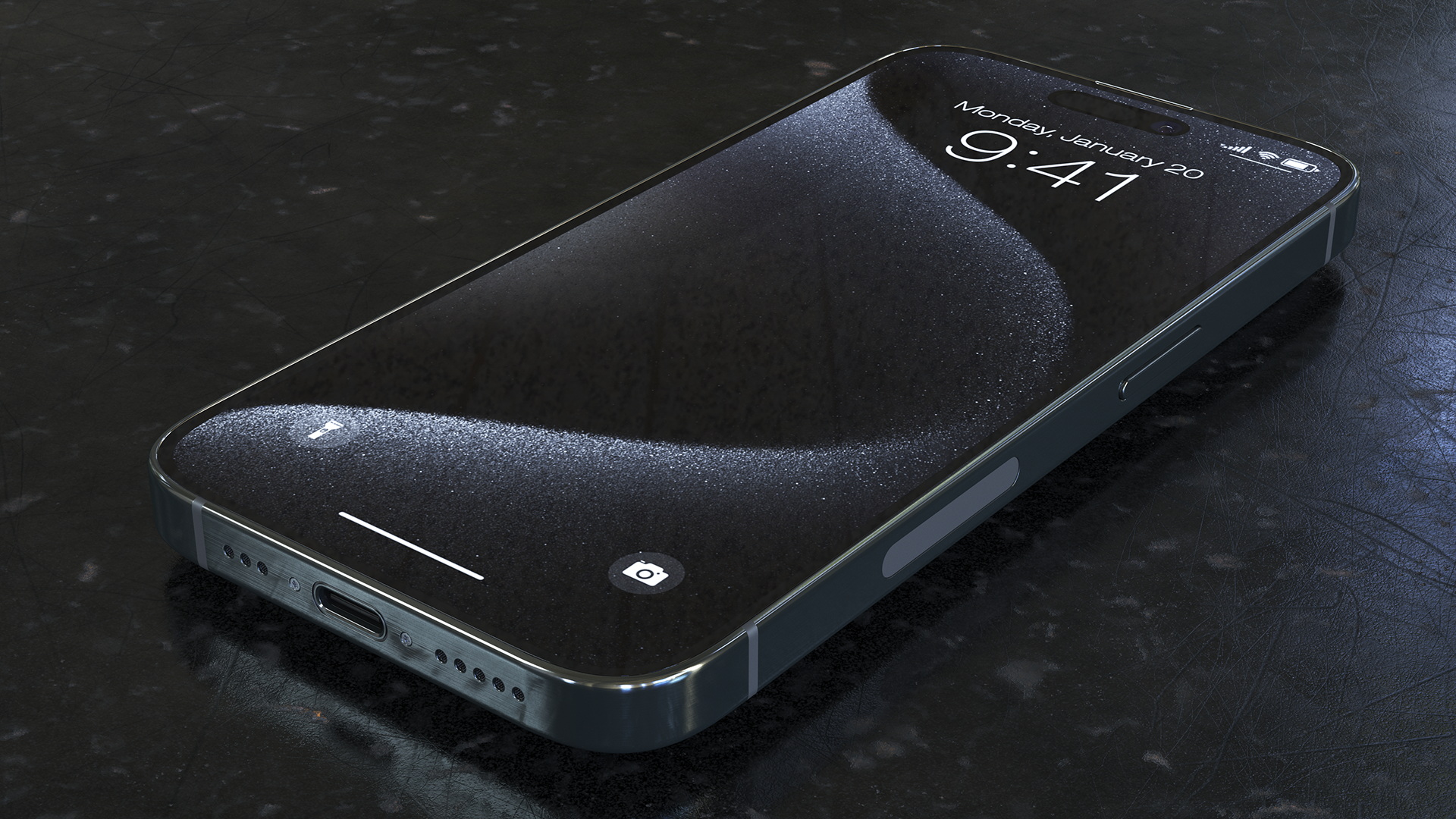 Apple IPhone 15 Pro Black Titanium 3D model