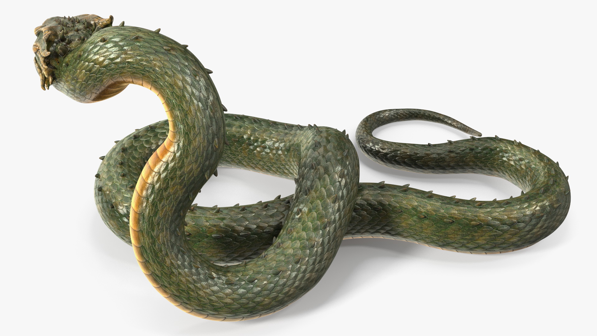 3D Serpentine Dragon Creature