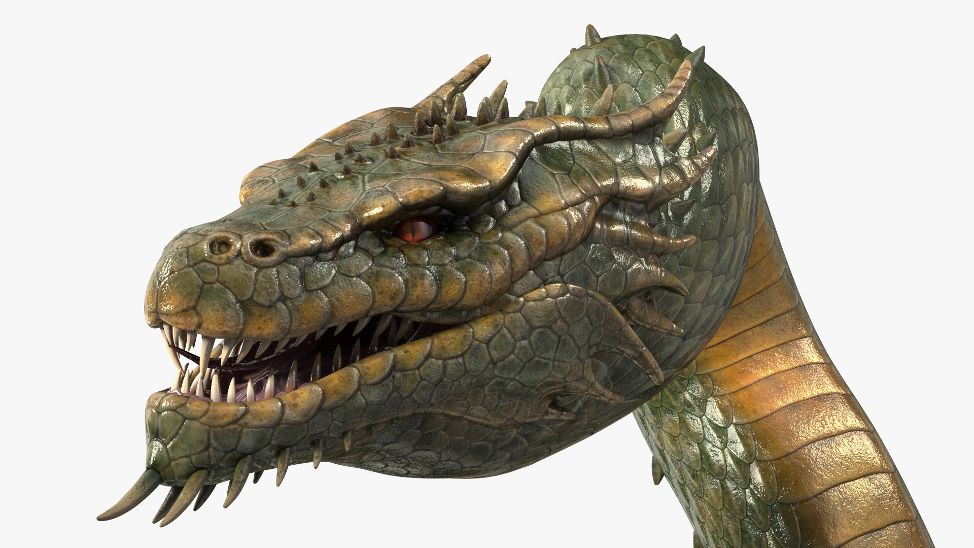 3D Serpentine Dragon Creature