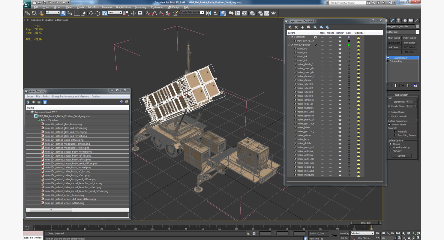 3D MIM 104 Patriot Battle Position Sand