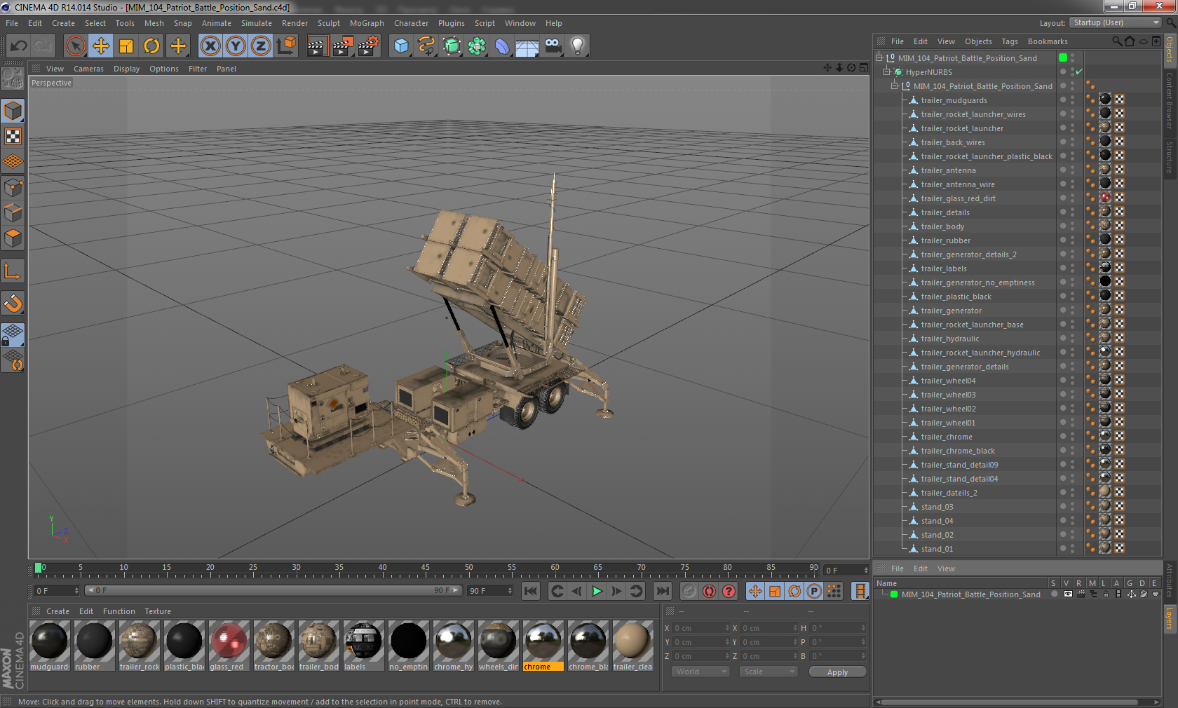 3D MIM 104 Patriot Battle Position Sand
