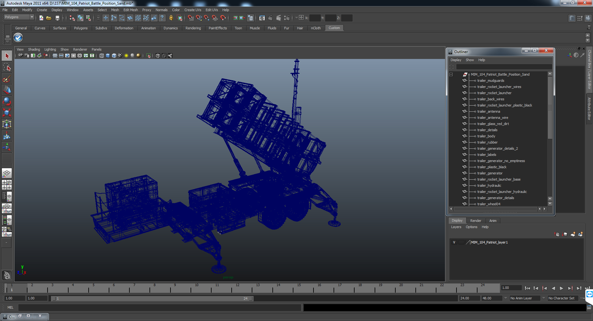3D MIM 104 Patriot Battle Position Sand