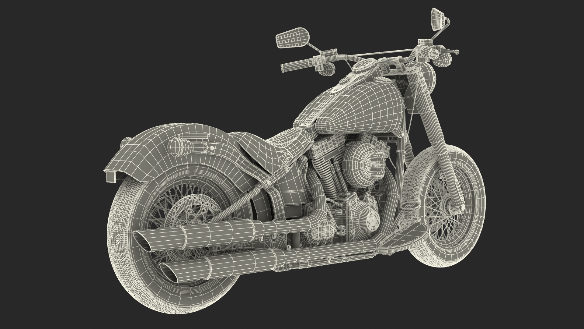 3D Softail Motorcycle Generic