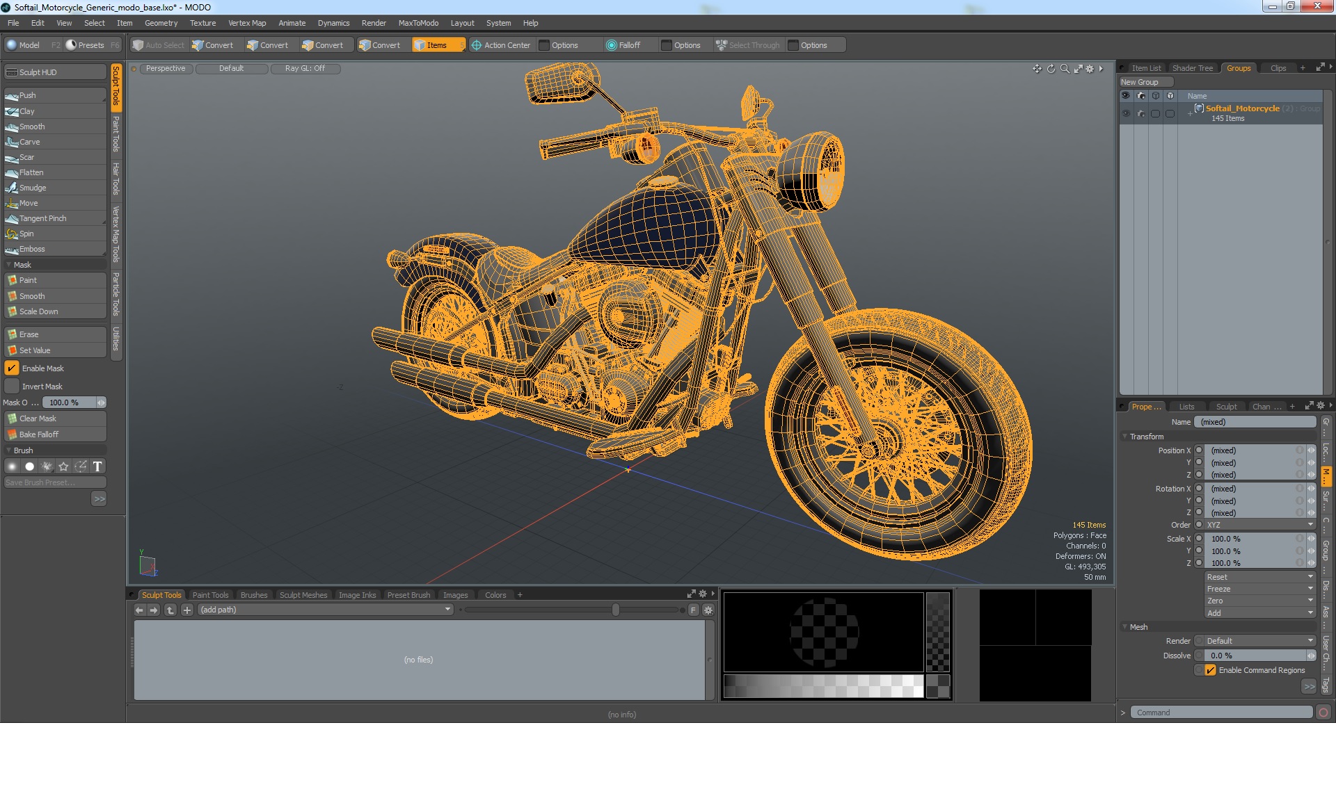 3D Softail Motorcycle Generic