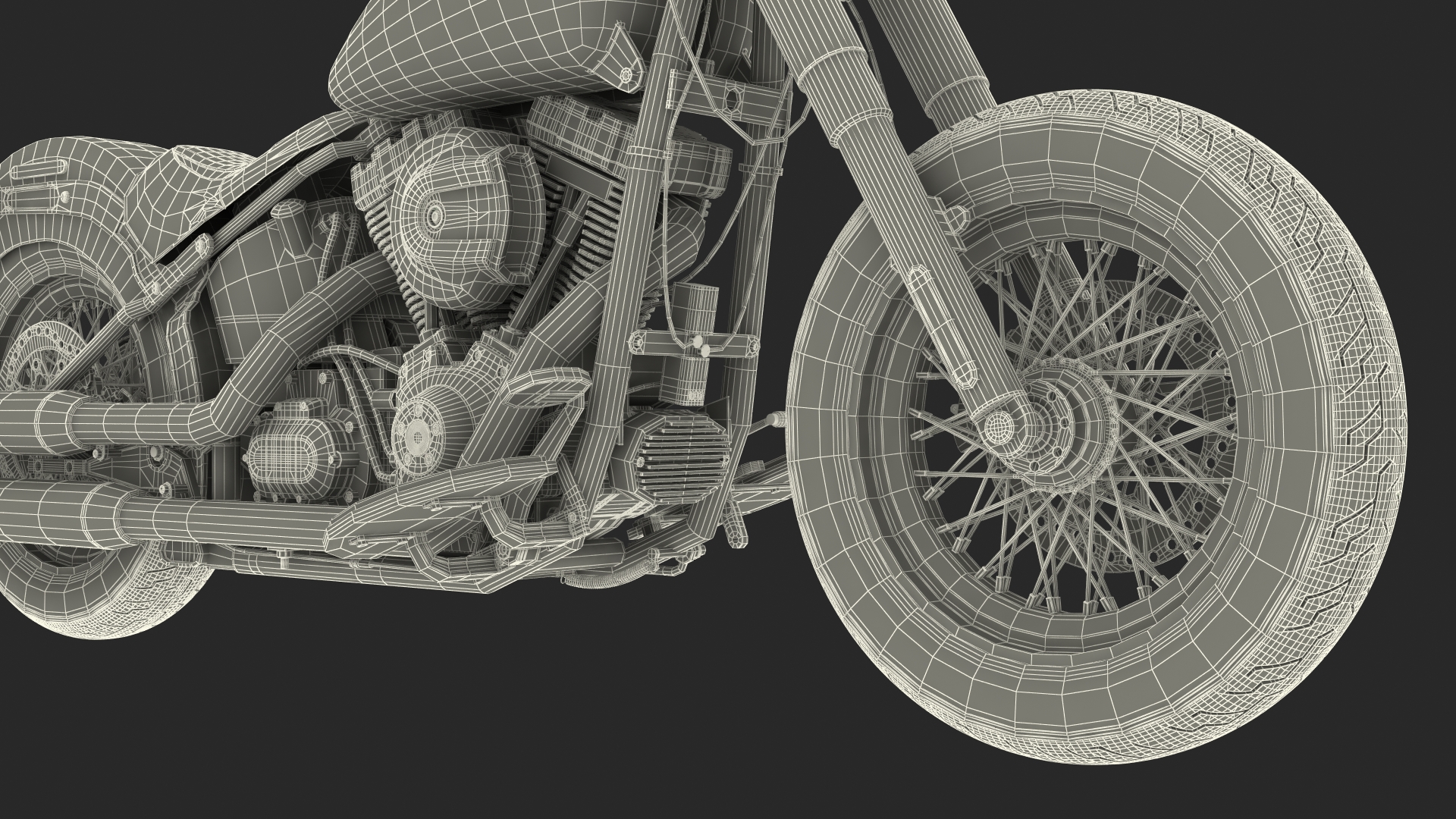 3D Softail Motorcycle Generic