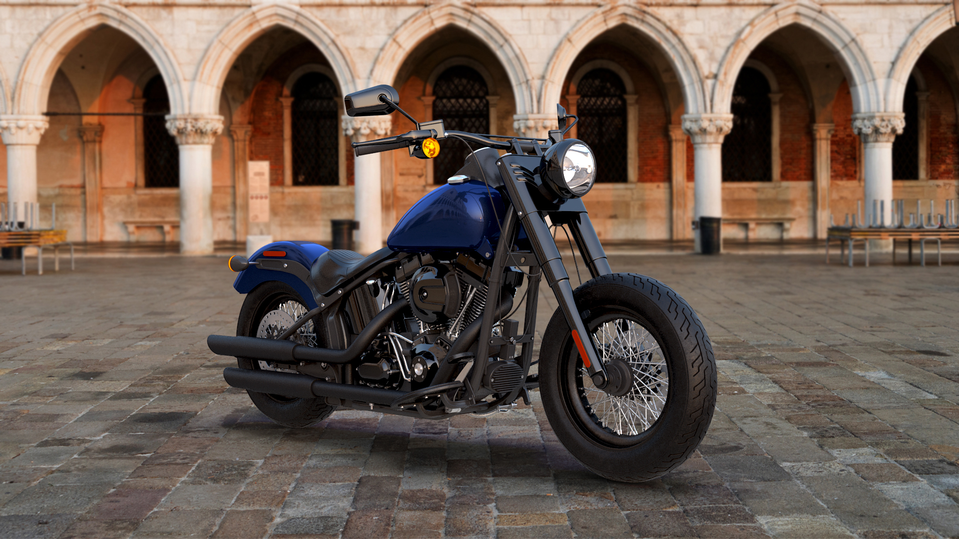 3D Softail Motorcycle Generic