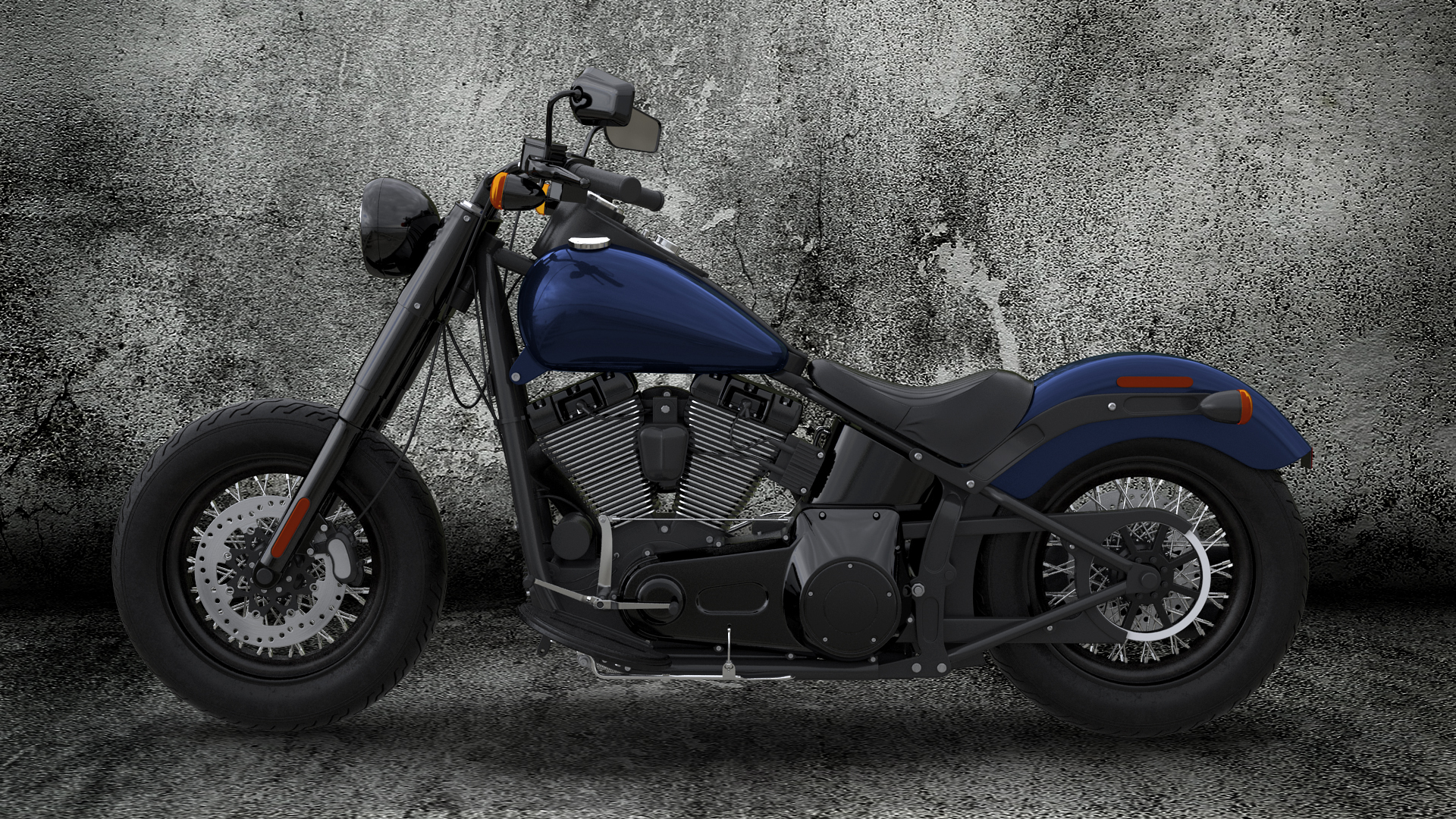 3D Softail Motorcycle Generic