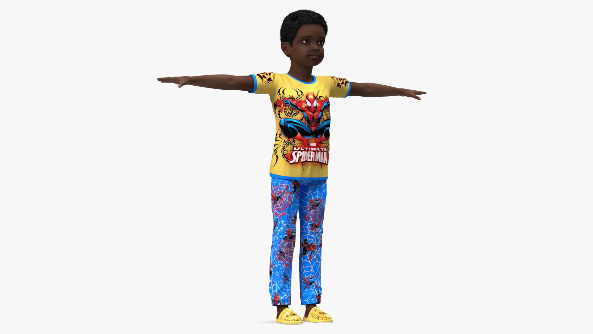 Black Child Boy Home Style Rigged for Modo 3D