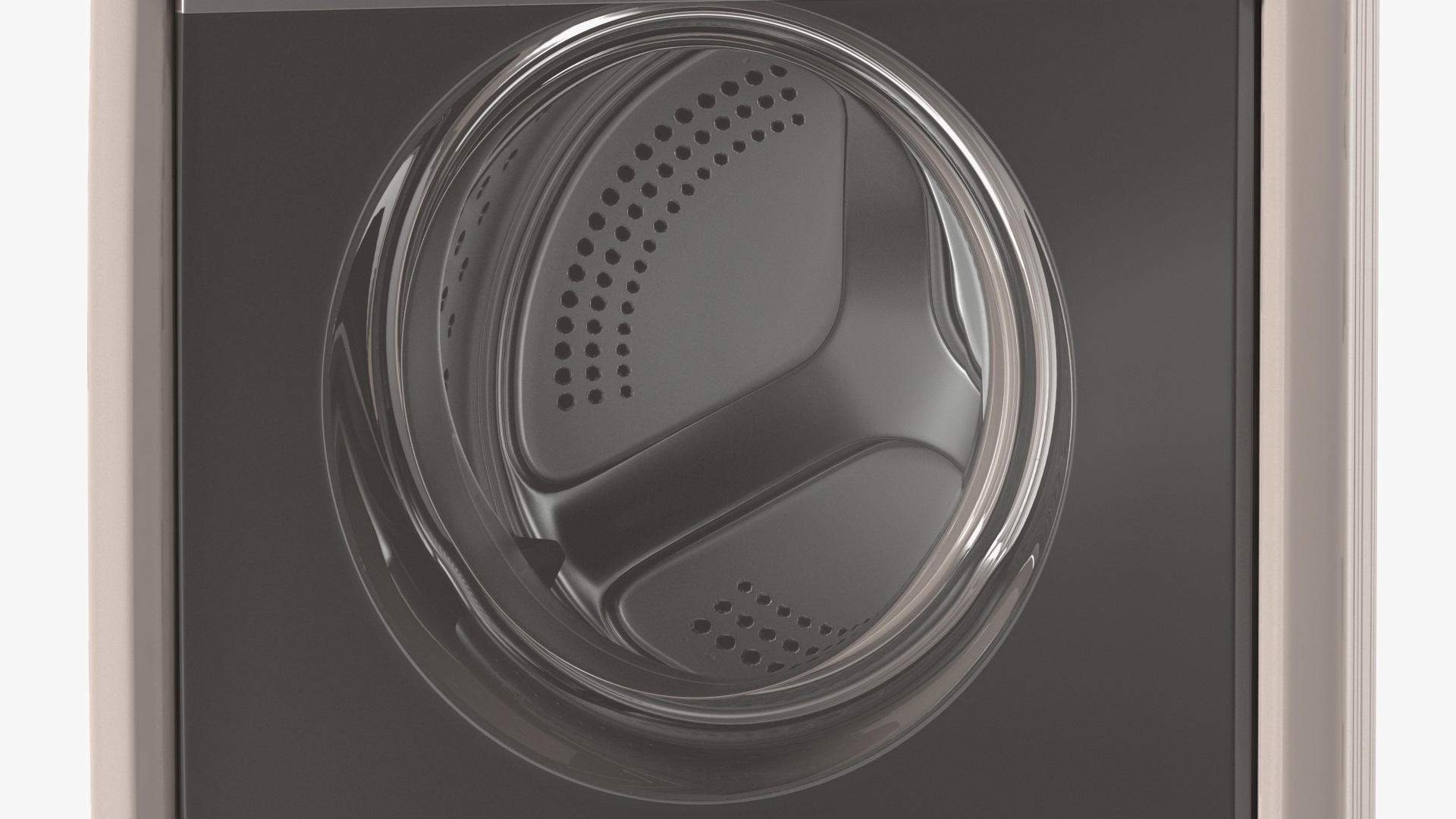 3D Beige Washer and Dryer Set