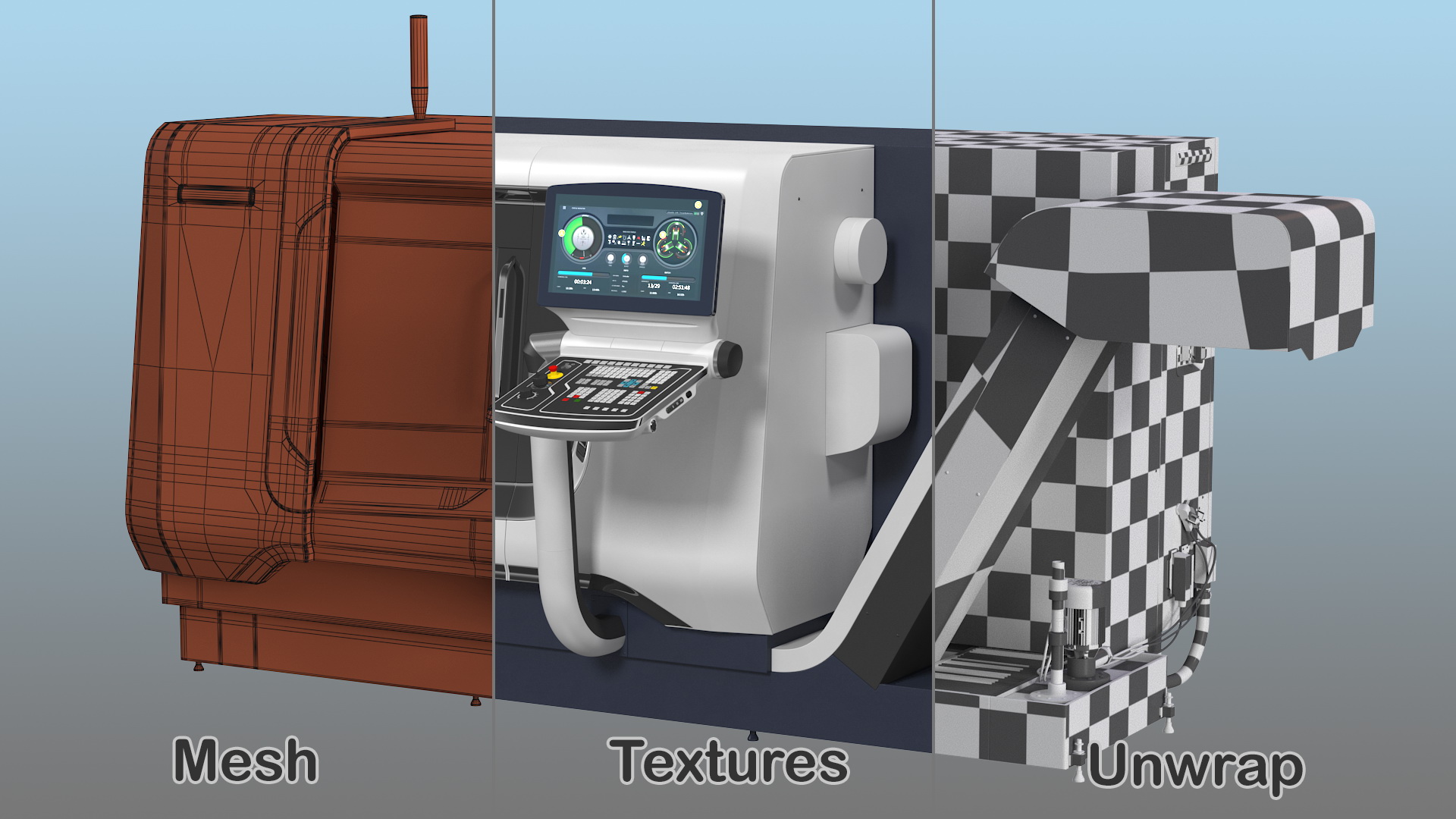 CNC Lathe Universal Turning Center 3D model