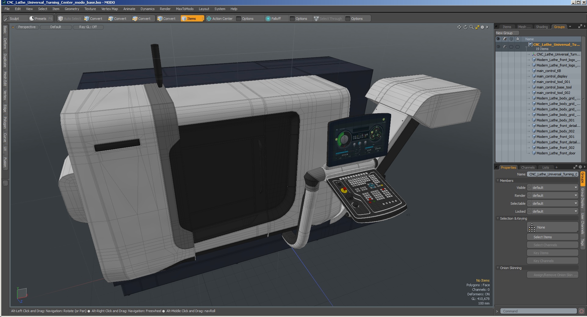 CNC Lathe Universal Turning Center 3D model