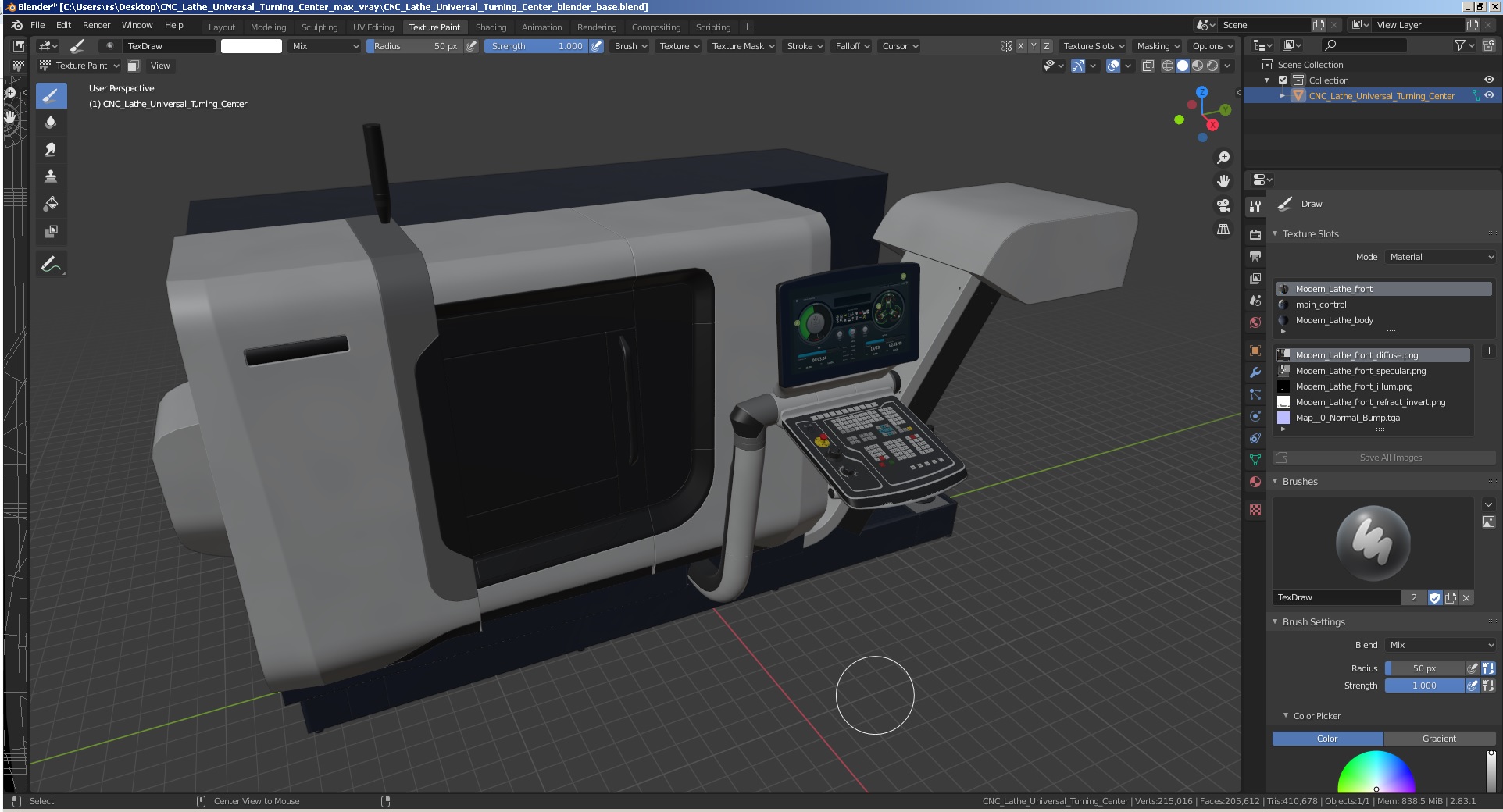 CNC Lathe Universal Turning Center 3D model