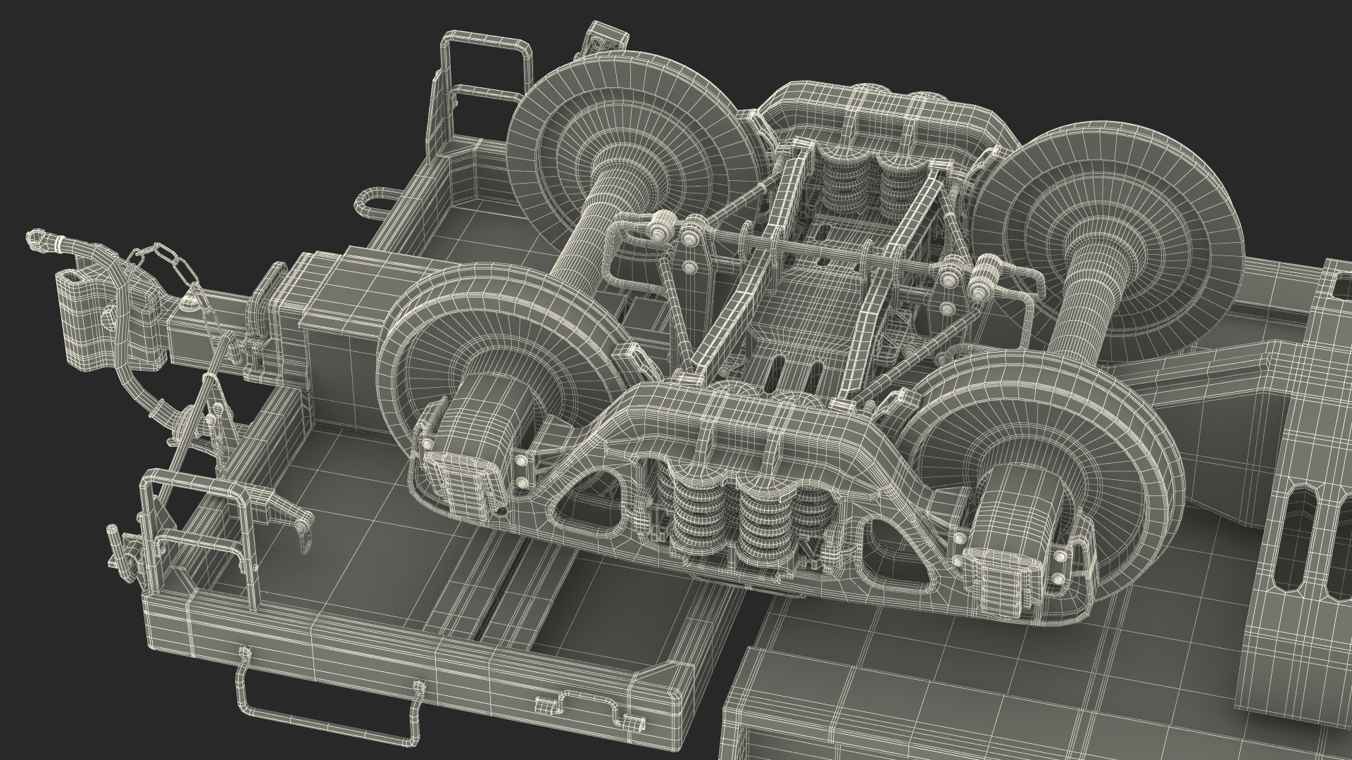 3D Flatbed Rail Car