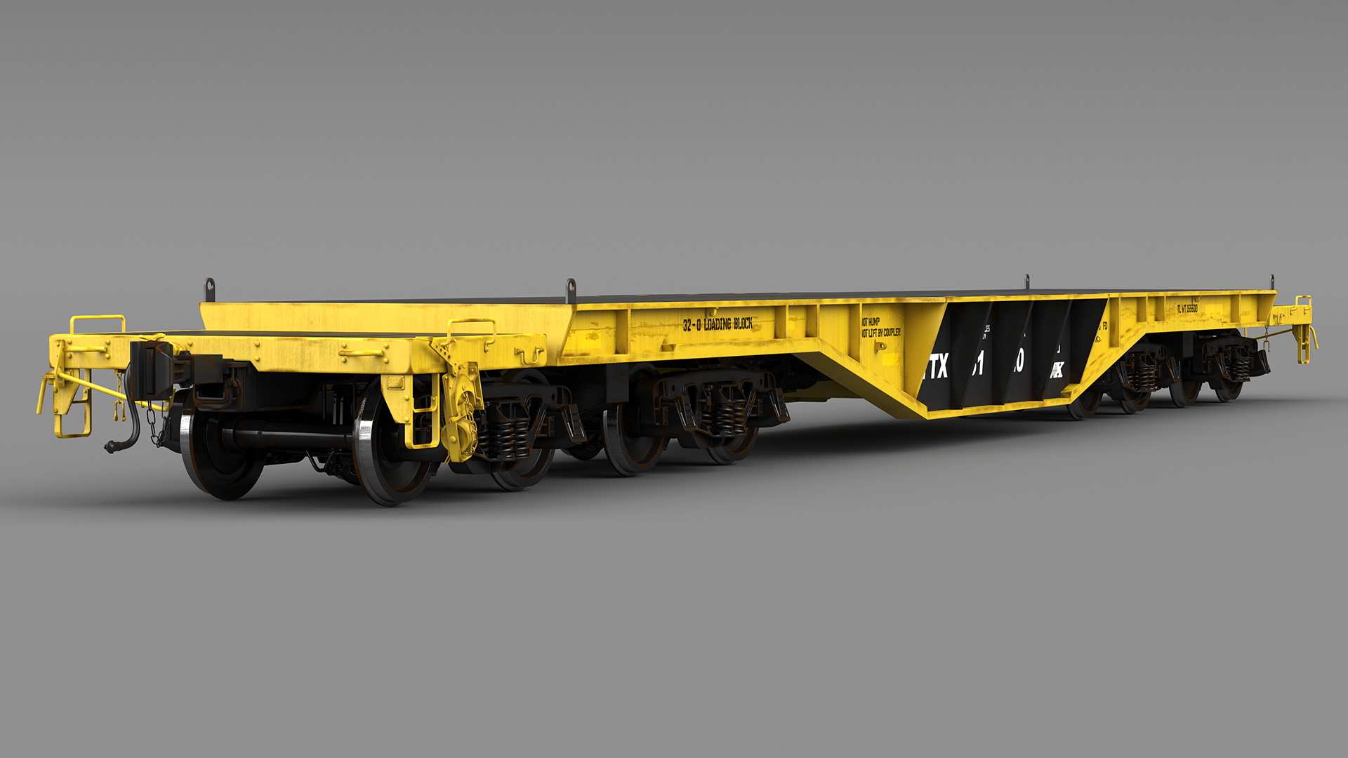 3D Flatbed Rail Car