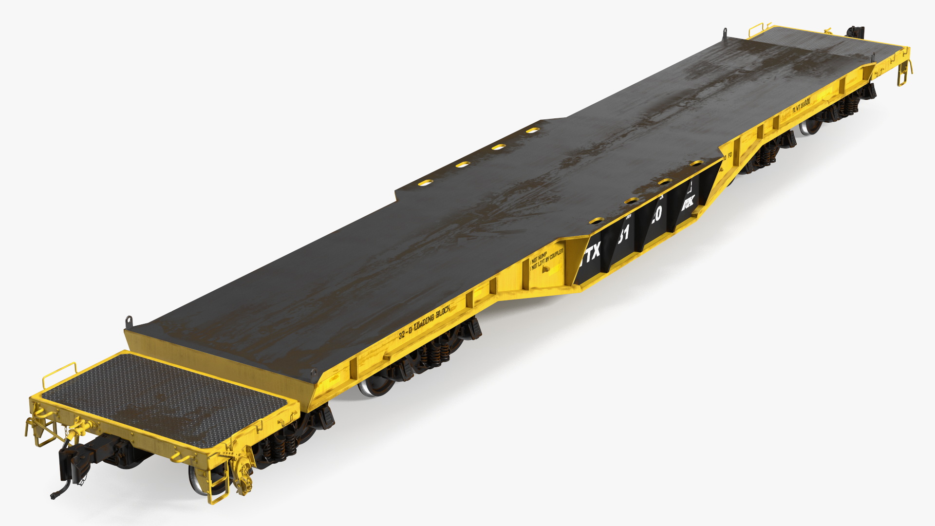 3D Flatbed Rail Car