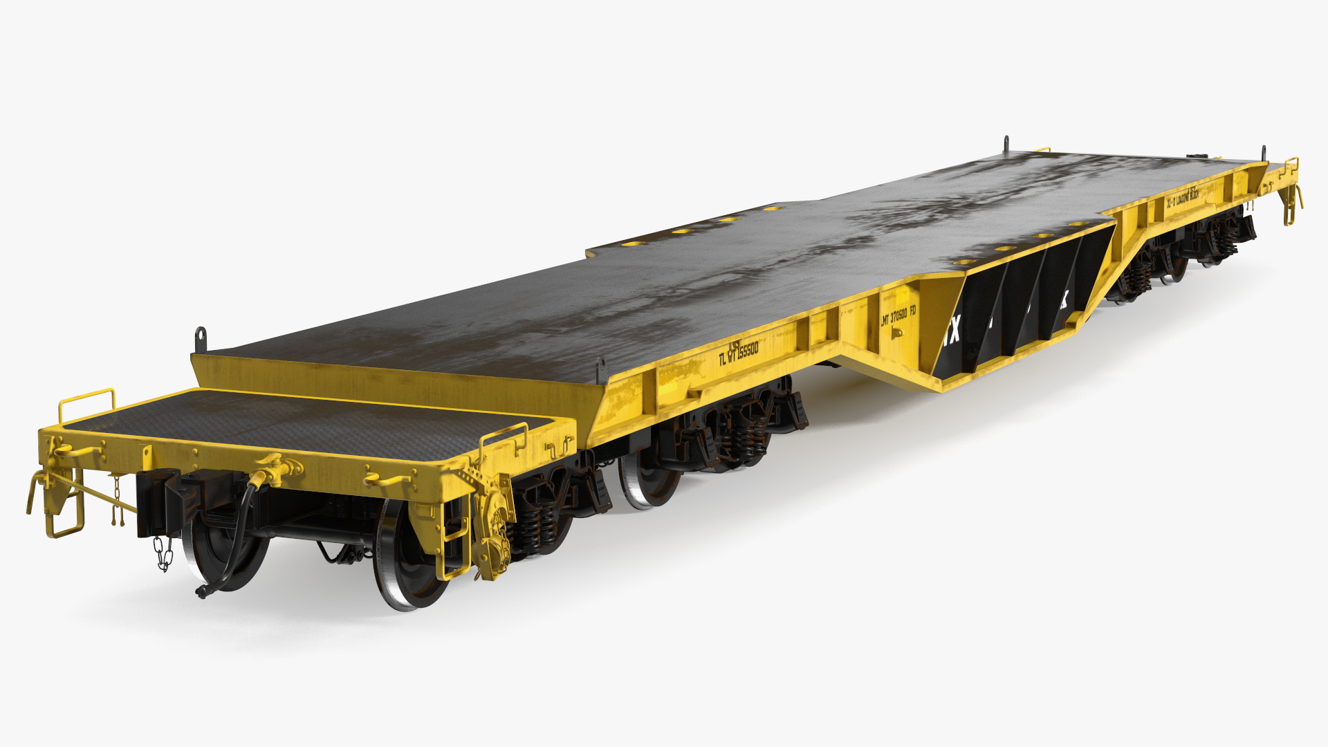 3D Flatbed Rail Car