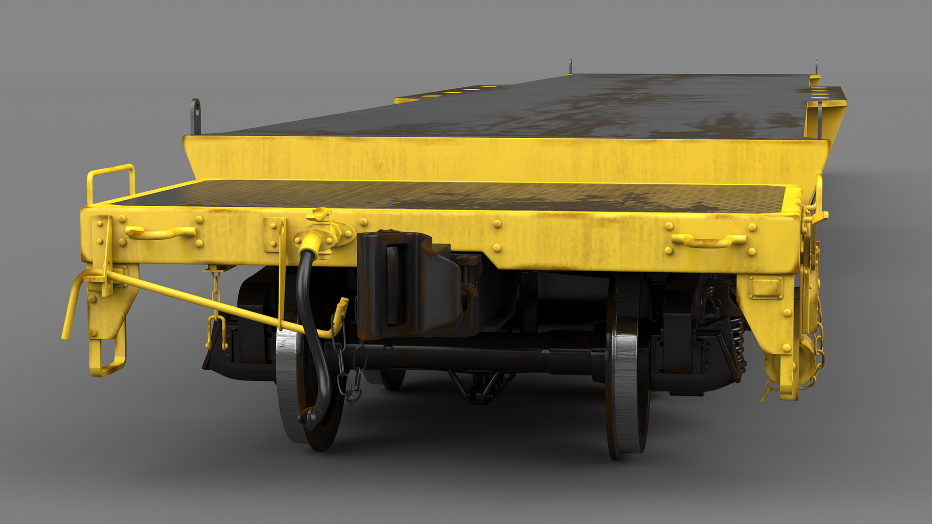 3D Flatbed Rail Car