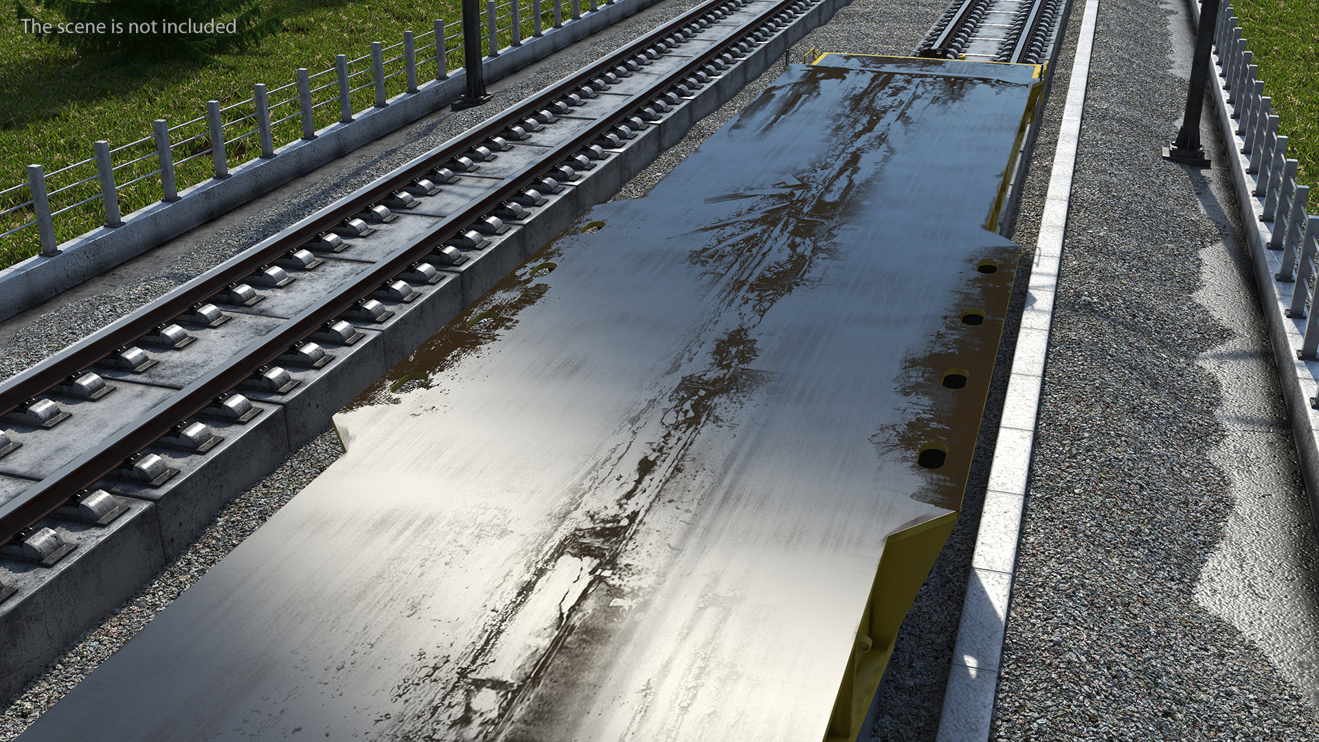 3D Flatbed Rail Car