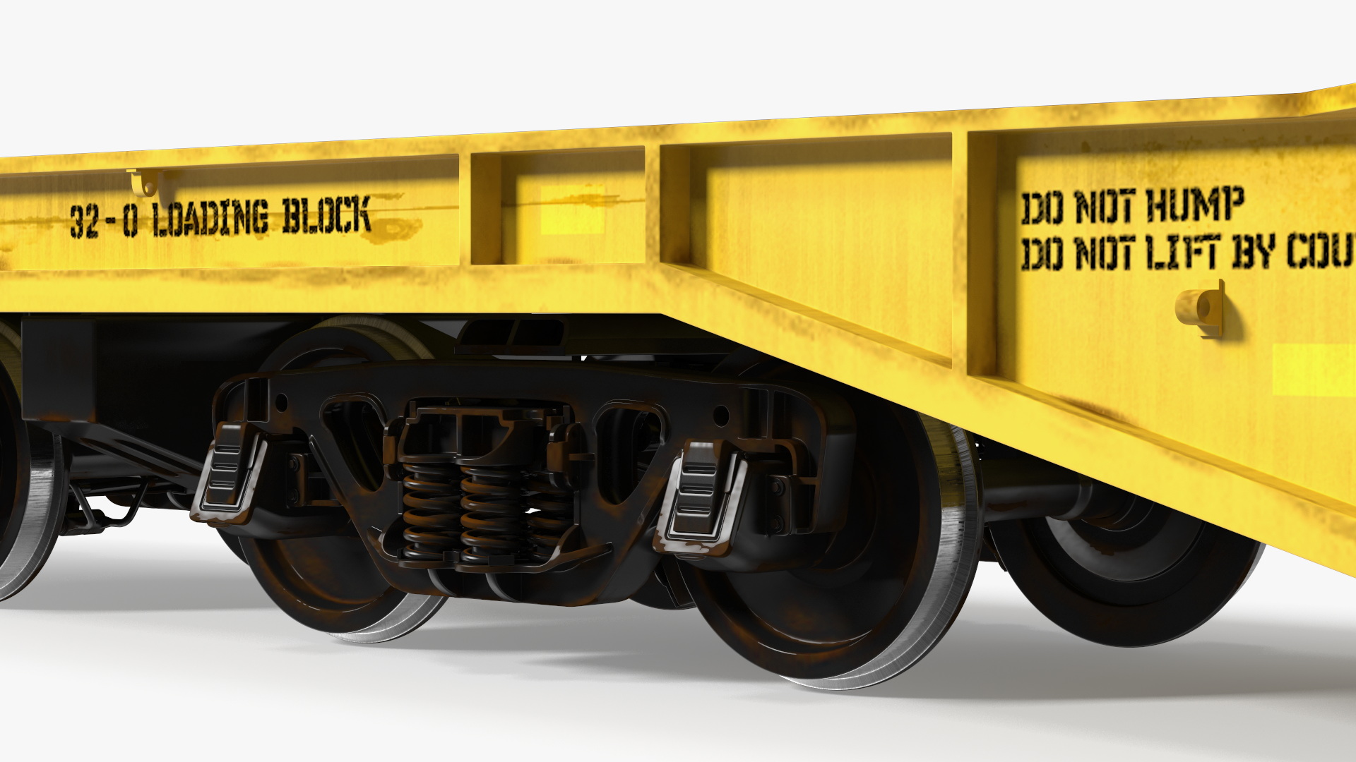 3D Flatbed Rail Car