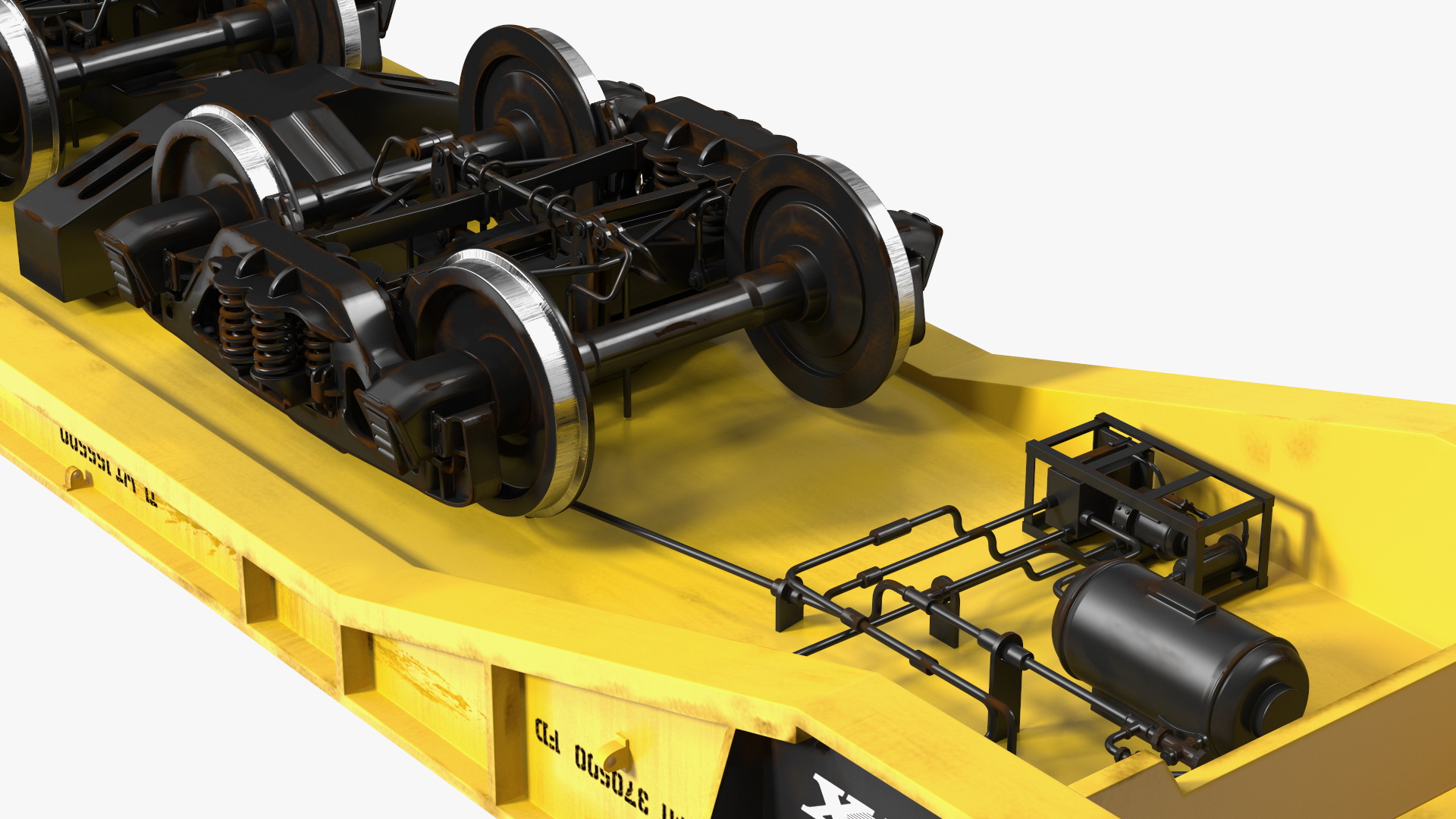 3D Flatbed Rail Car