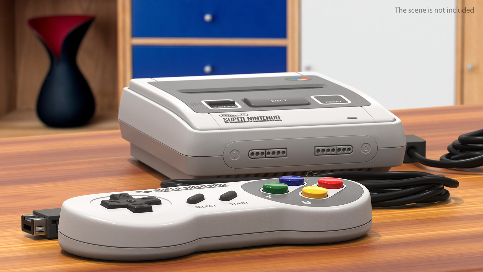 Super Nintendo Entertainment System Video Game Console 3D model