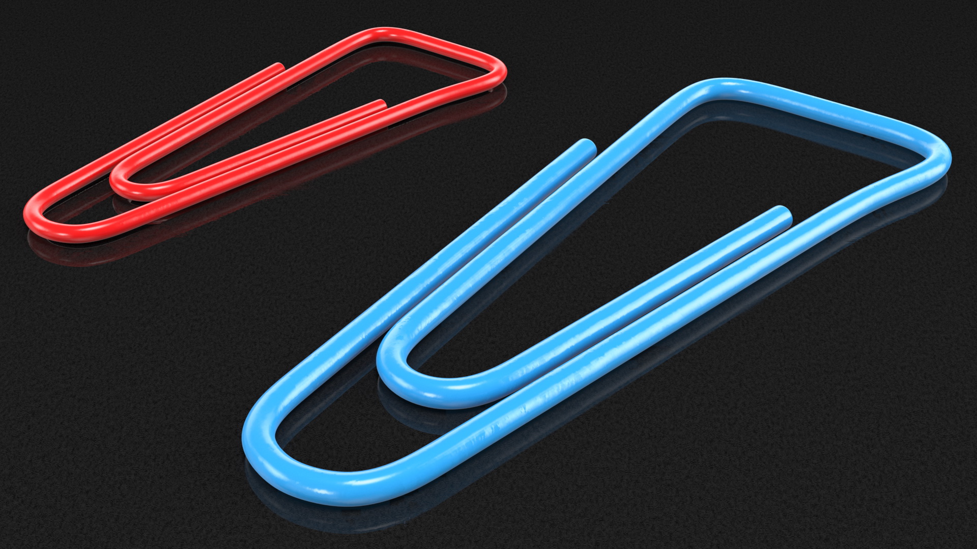 3D Paper Clip Triangular Shape Color model
