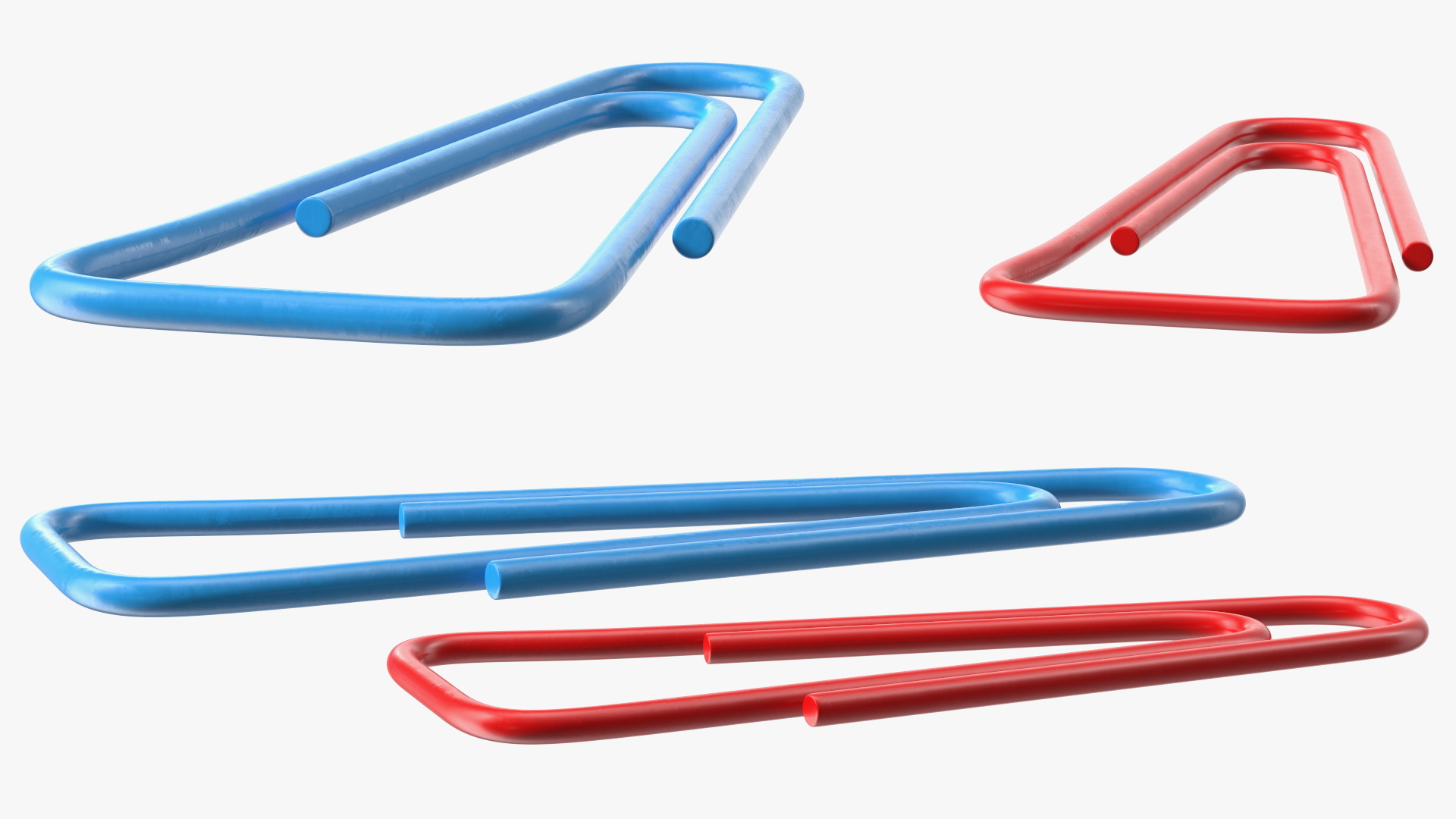 3D Paper Clip Triangular Shape Color model