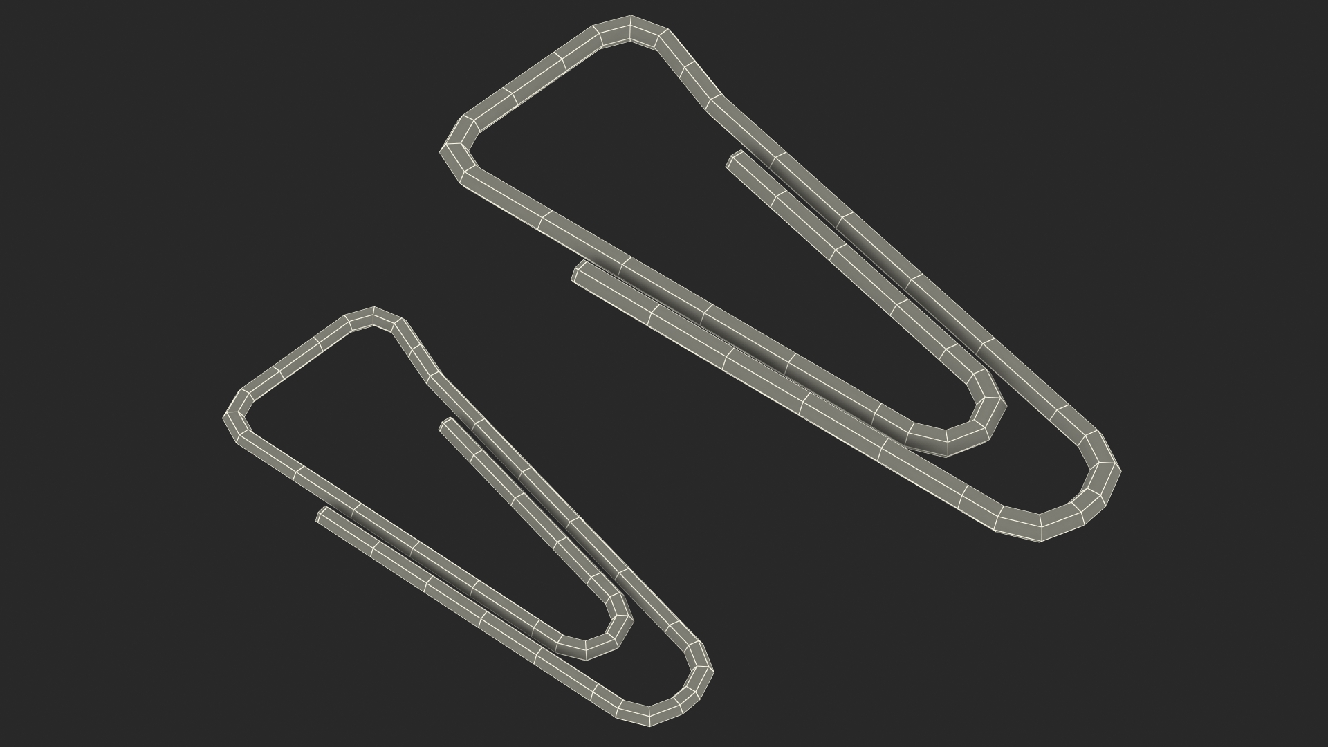 3D Paper Clip Triangular Shape Color model