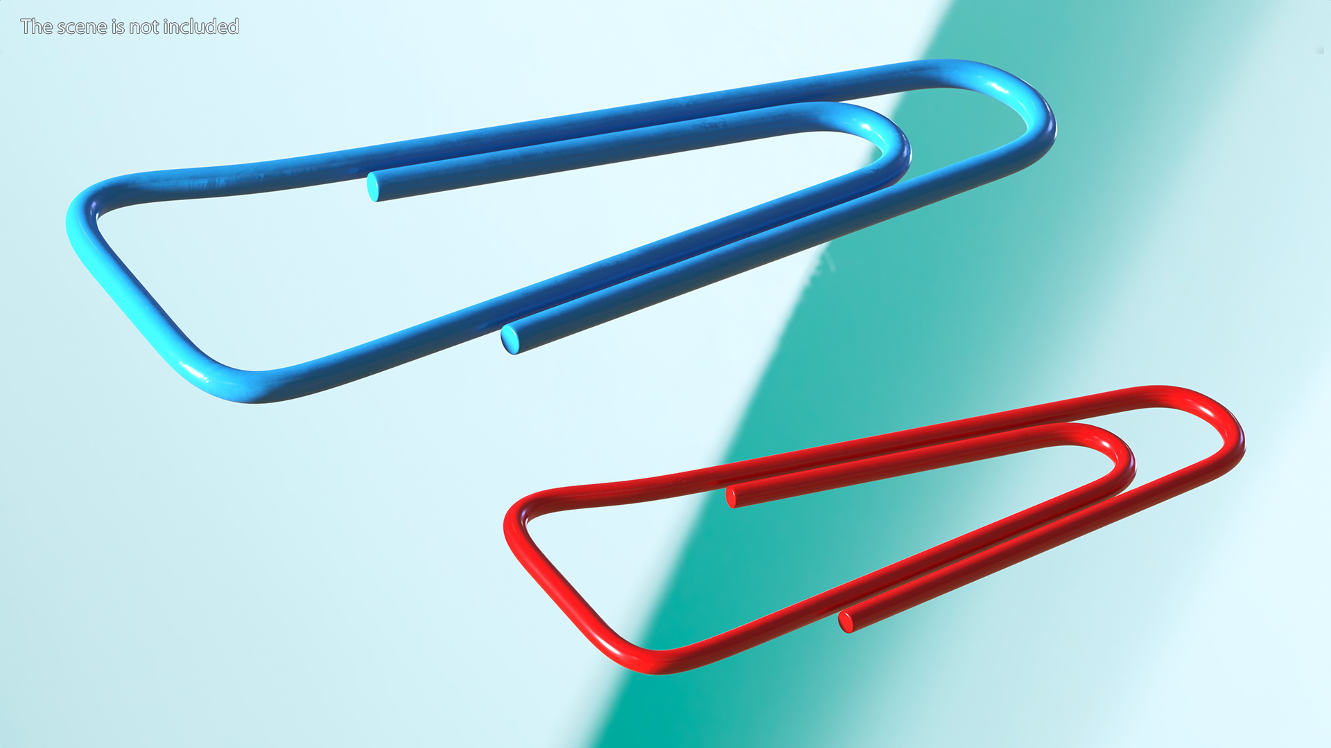 3D Paper Clip Triangular Shape Color model