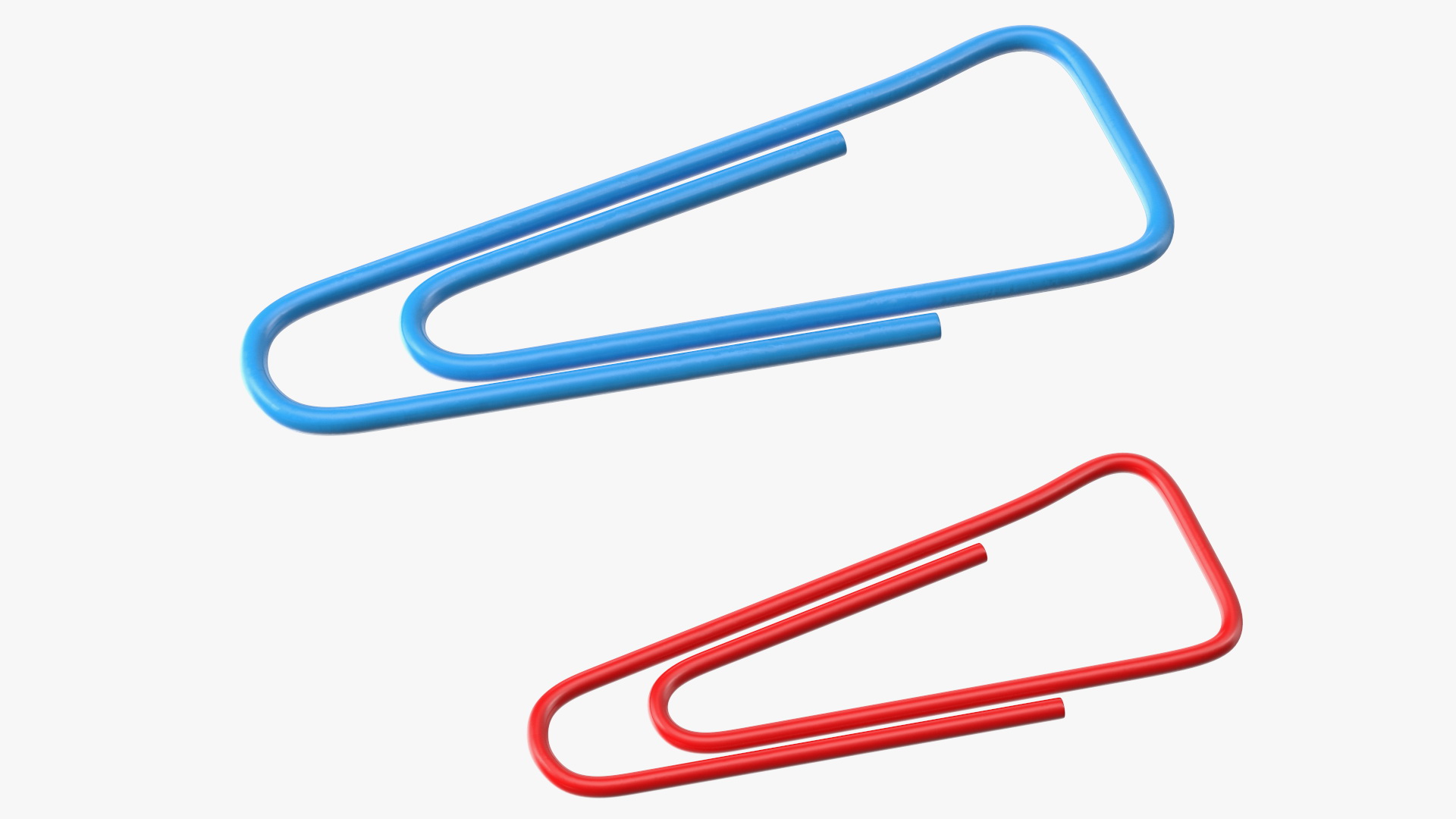 3D Paper Clip Triangular Shape Color model