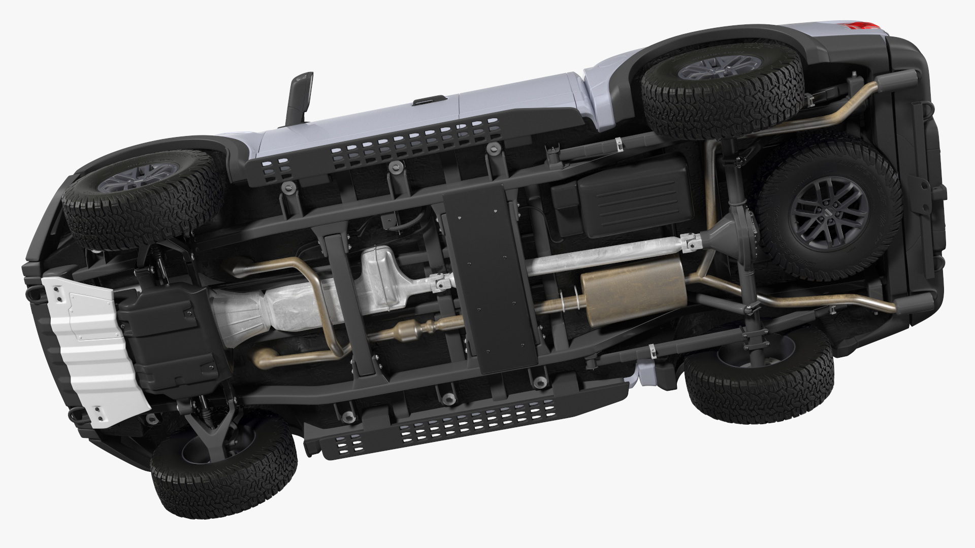 White Ford F-150 Raptor 2017 Simple Interior 3D model