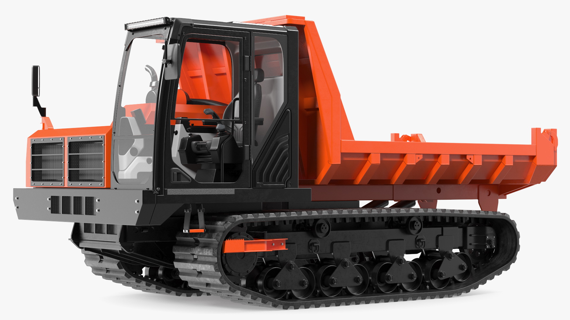 Tracked Carrier Orange New Rigged for Maya 3D