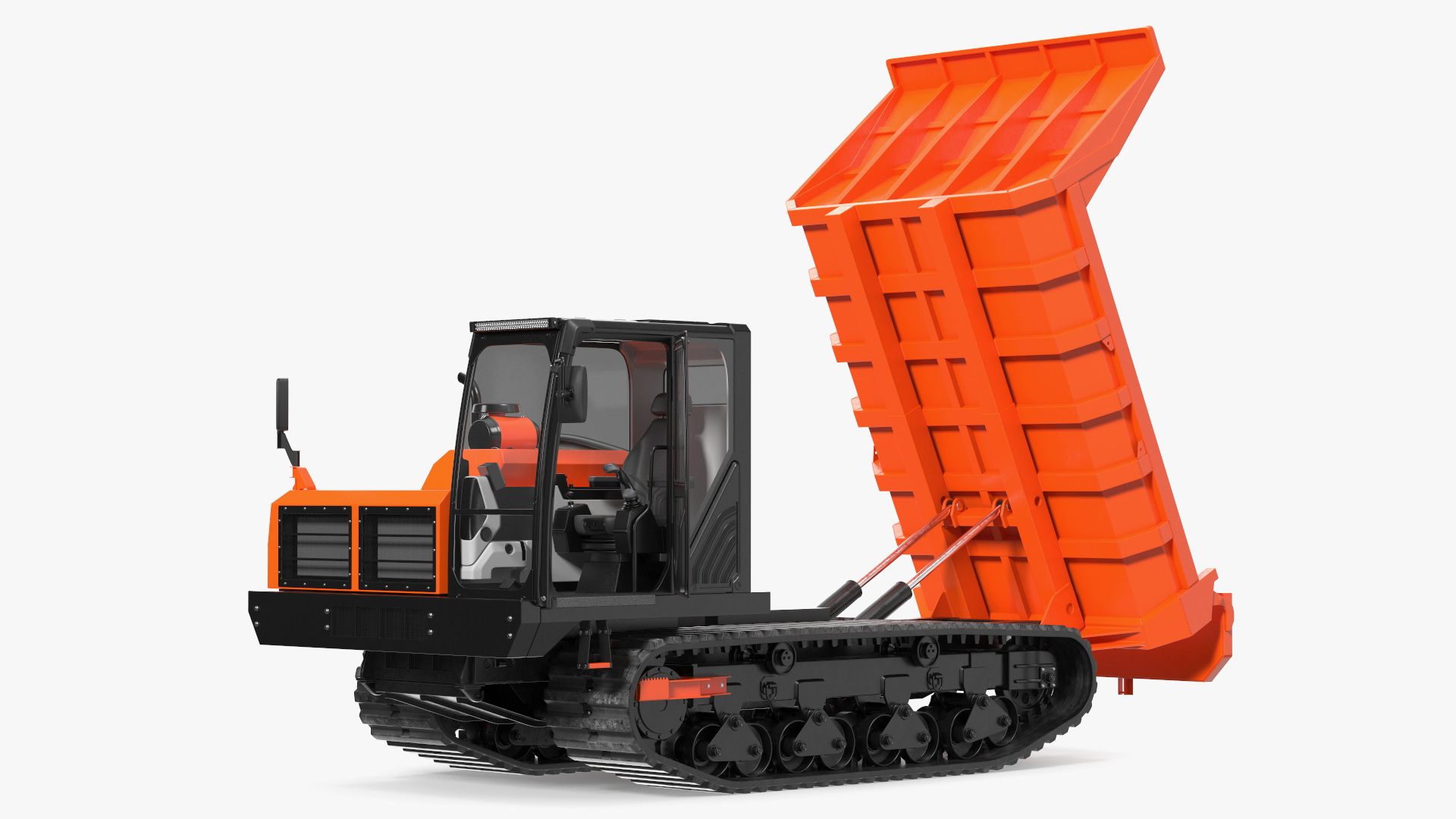Tracked Carrier Orange New Rigged for Maya 3D
