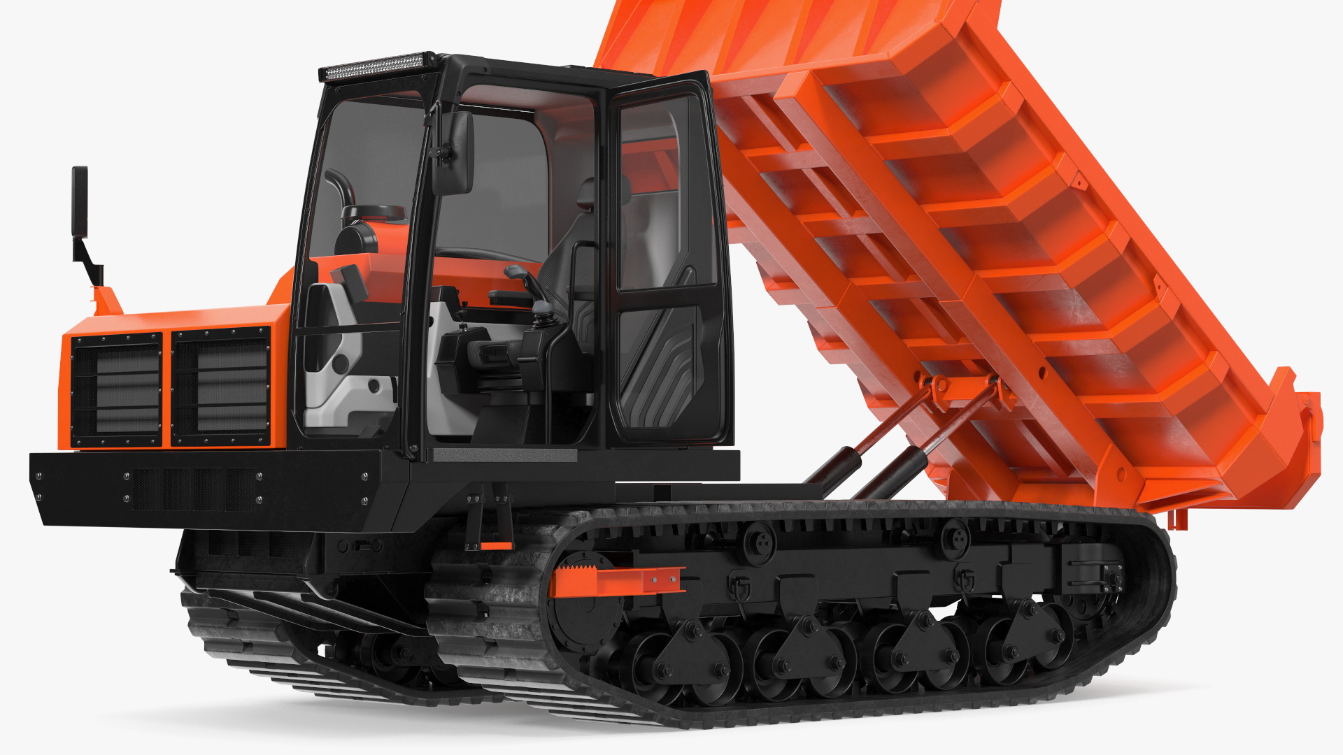 Tracked Carrier Orange New Rigged for Maya 3D