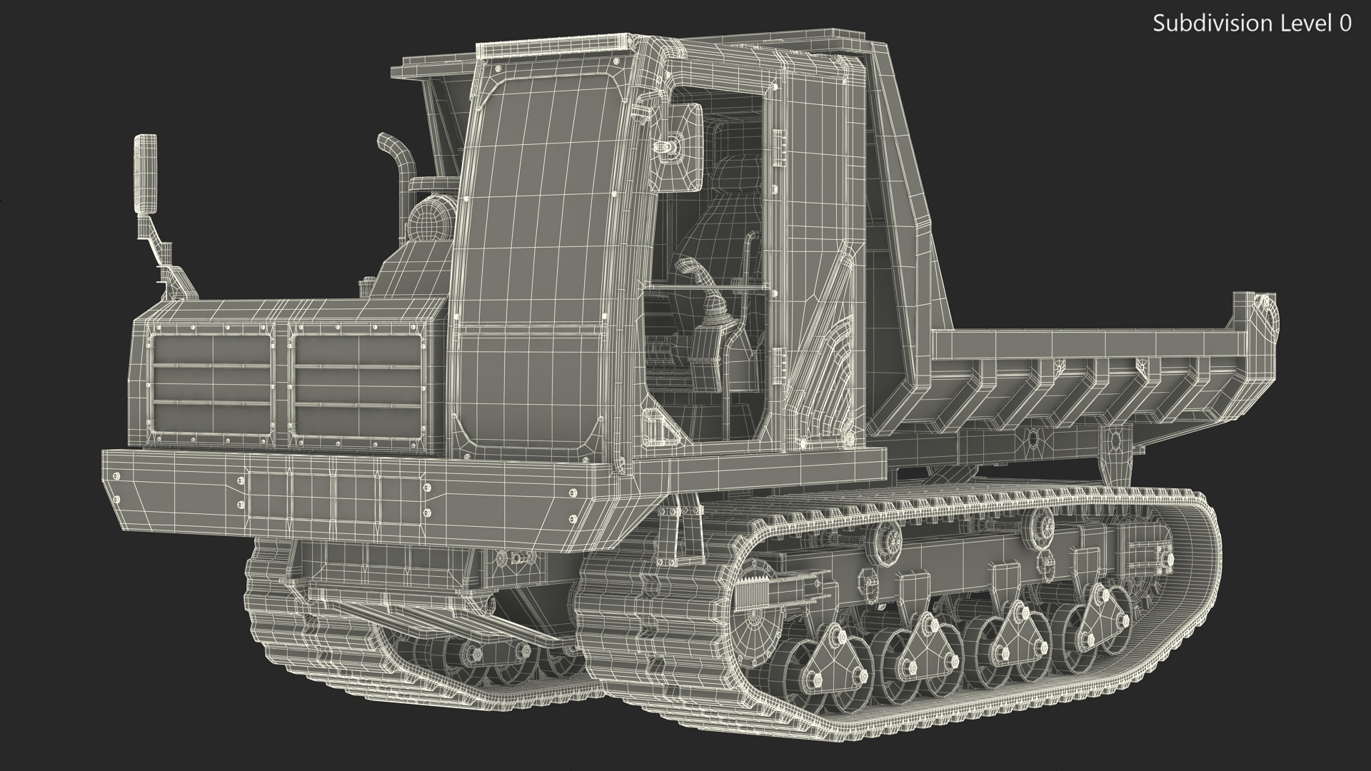 Tracked Carrier Orange New Rigged for Maya 3D