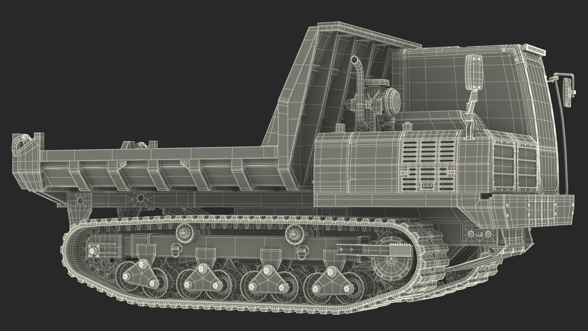 Tracked Carrier Orange New Rigged for Maya 3D