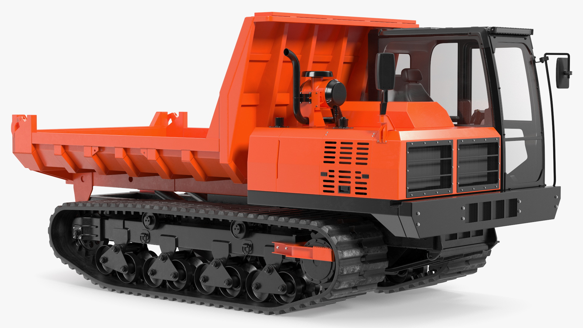 Tracked Carrier Orange New Rigged for Maya 3D