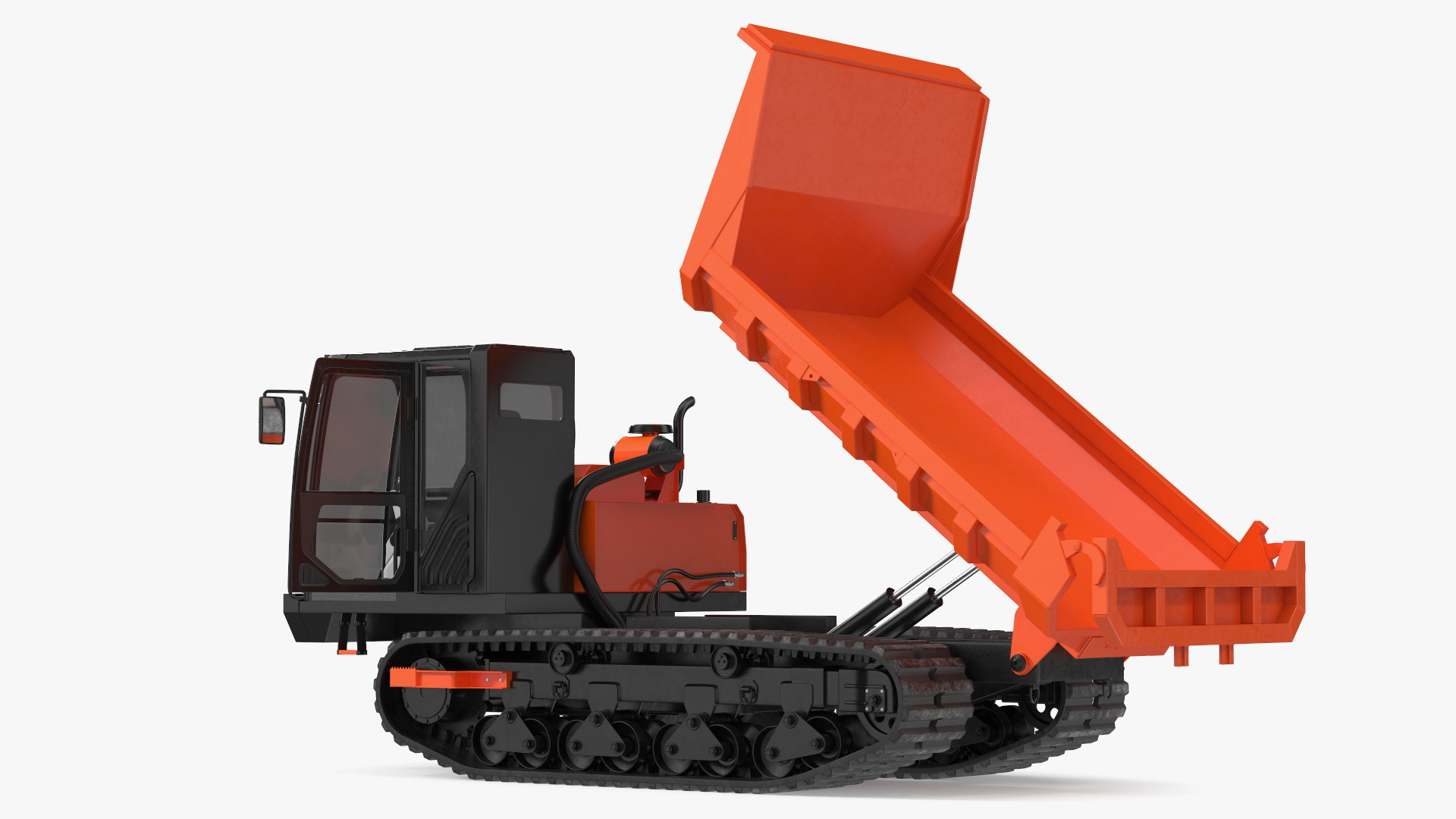Tracked Carrier Orange New Rigged for Maya 3D