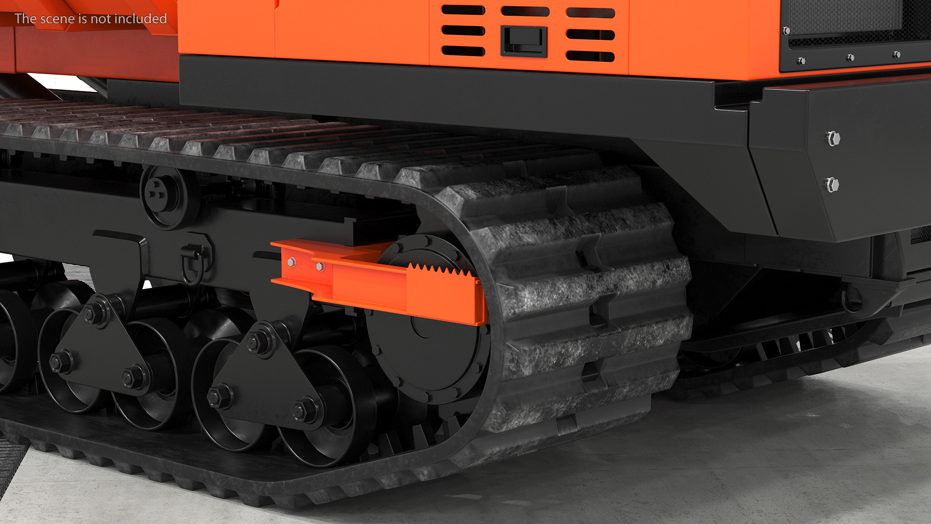 Tracked Carrier Orange New Rigged for Maya 3D