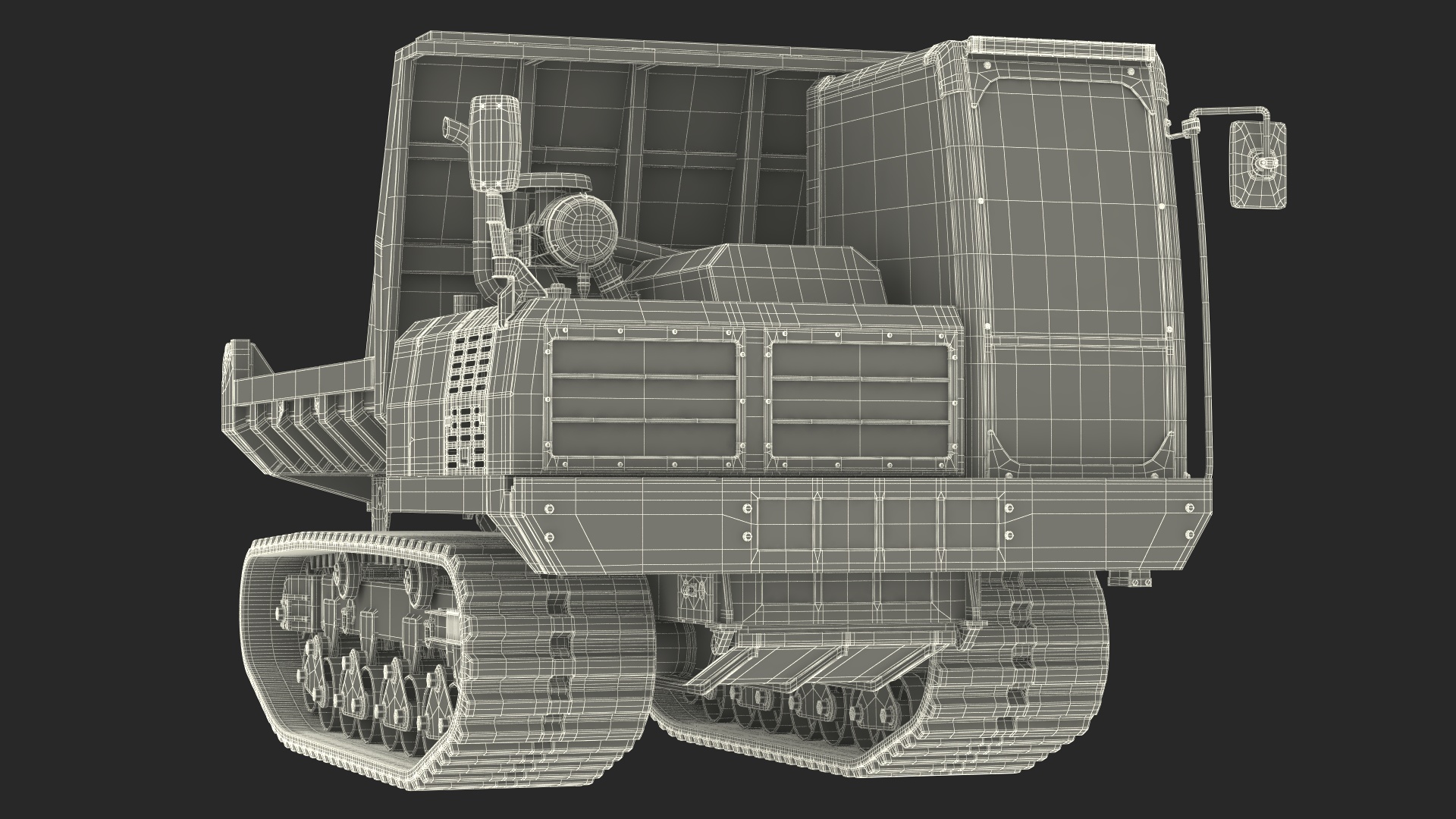 Tracked Carrier Orange New Rigged for Maya 3D