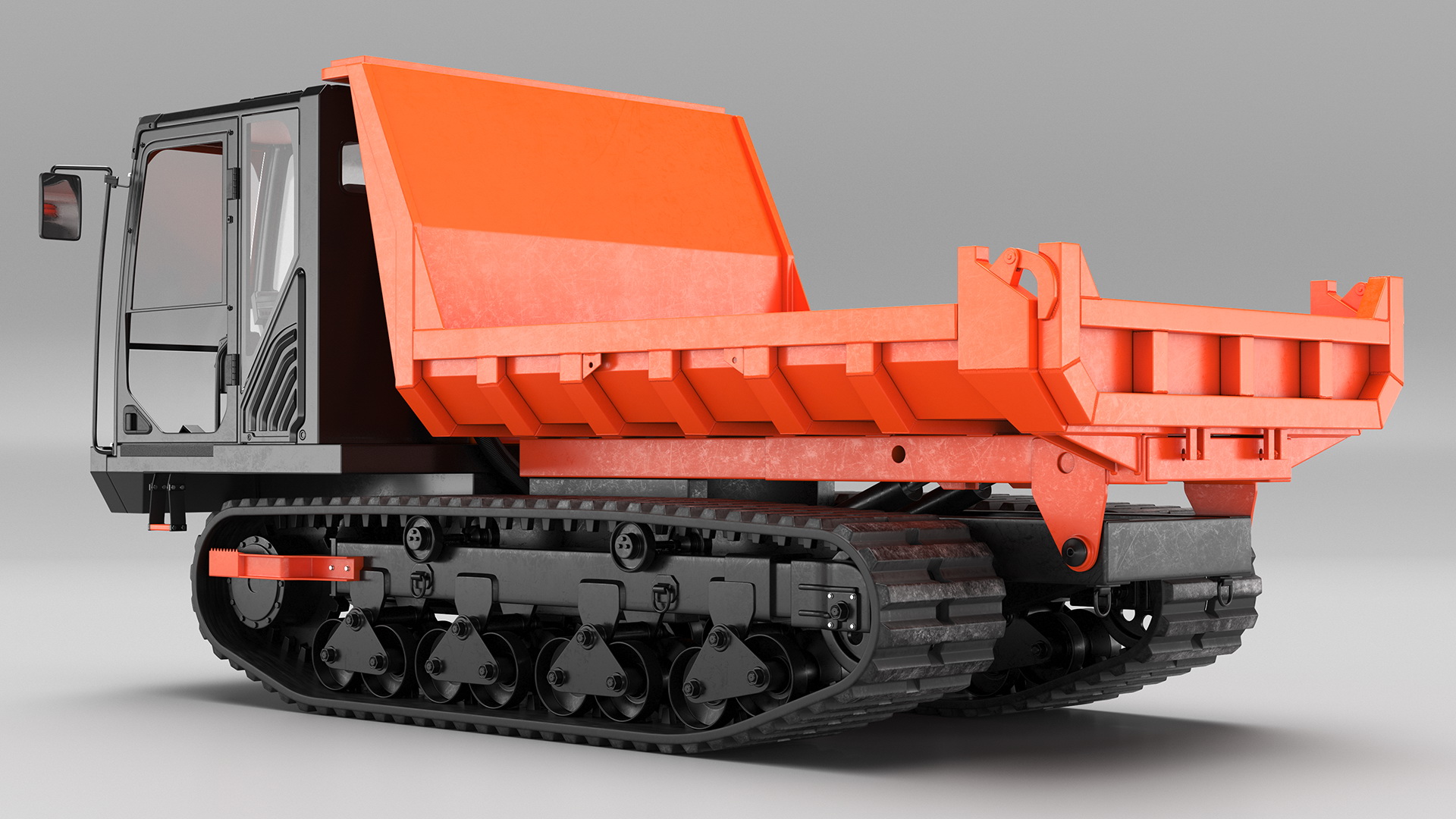 Tracked Carrier Orange New Rigged for Maya 3D
