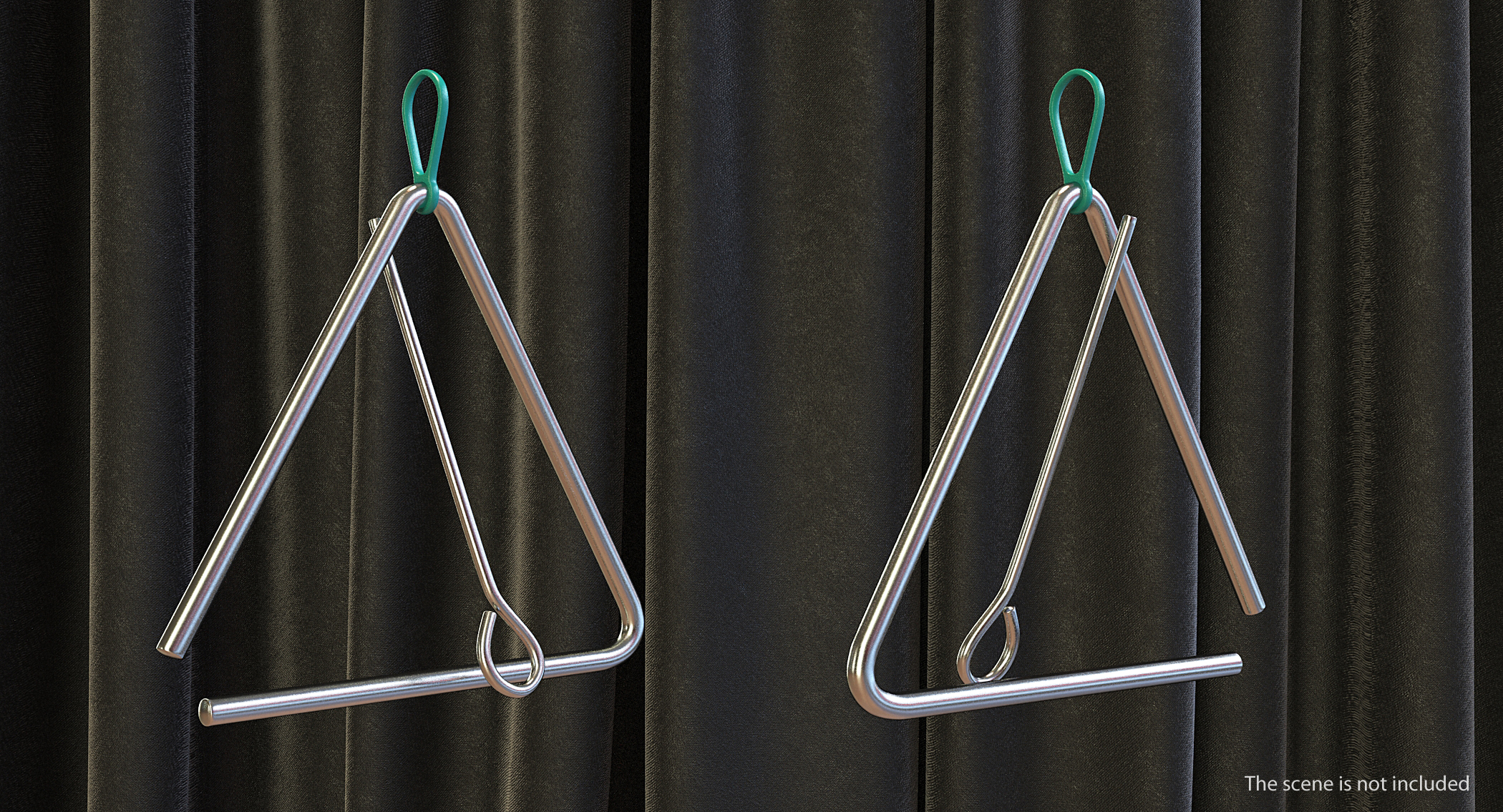 Musical Triangle Steel 3D