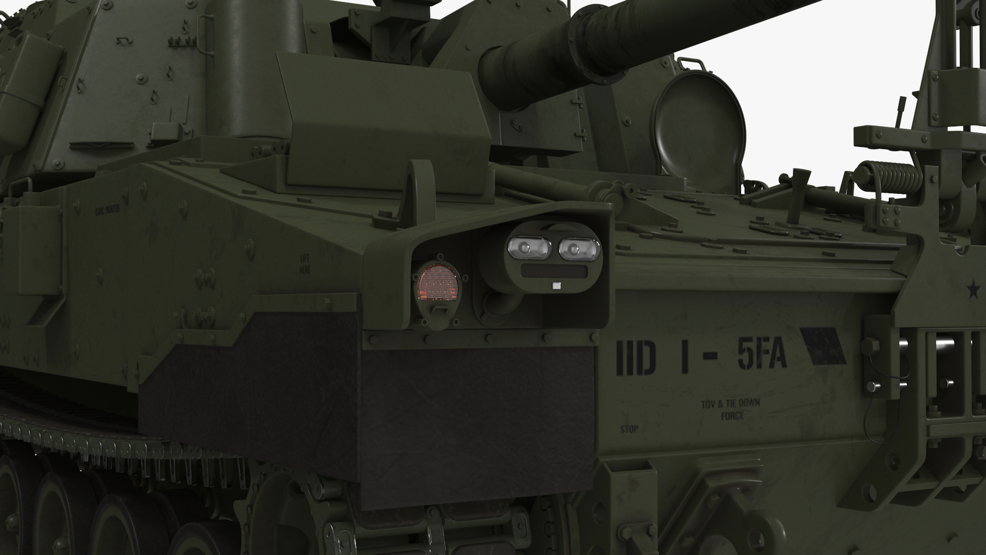 Military Howitzer M109A7 Paladin Rigged 3D model