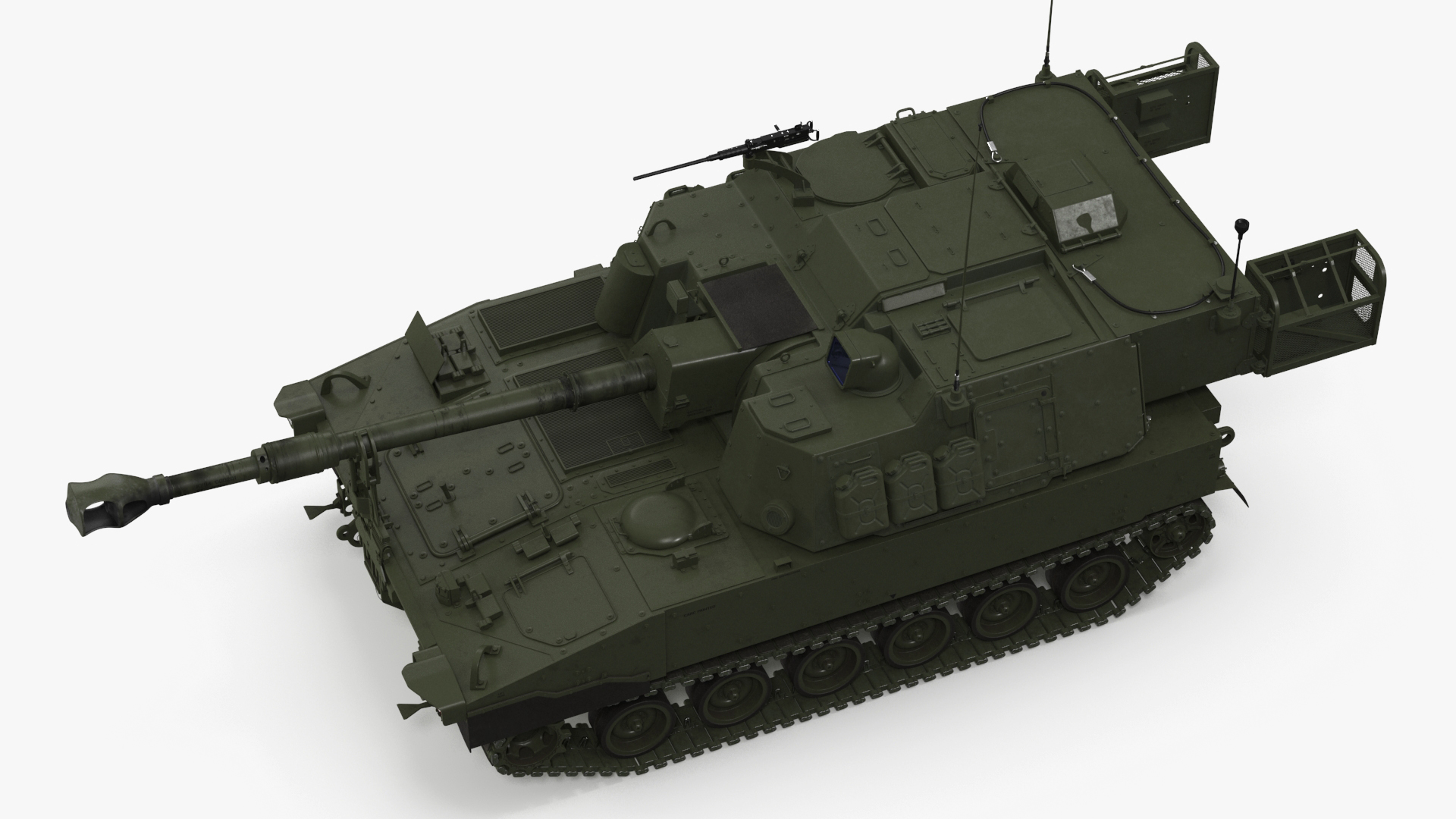 Military Howitzer M109A7 Paladin Rigged 3D model