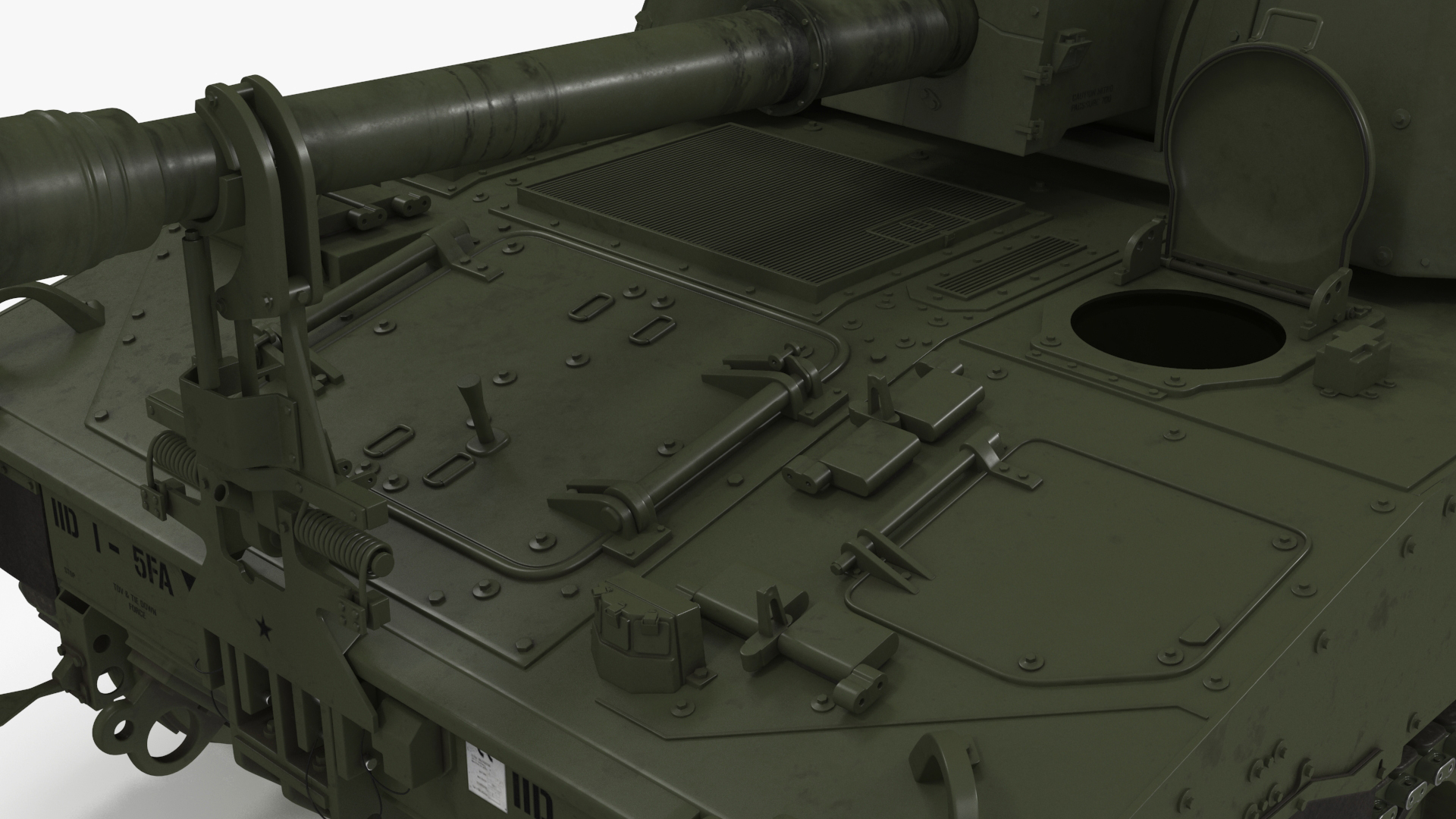 Military Howitzer M109A7 Paladin Rigged 3D model