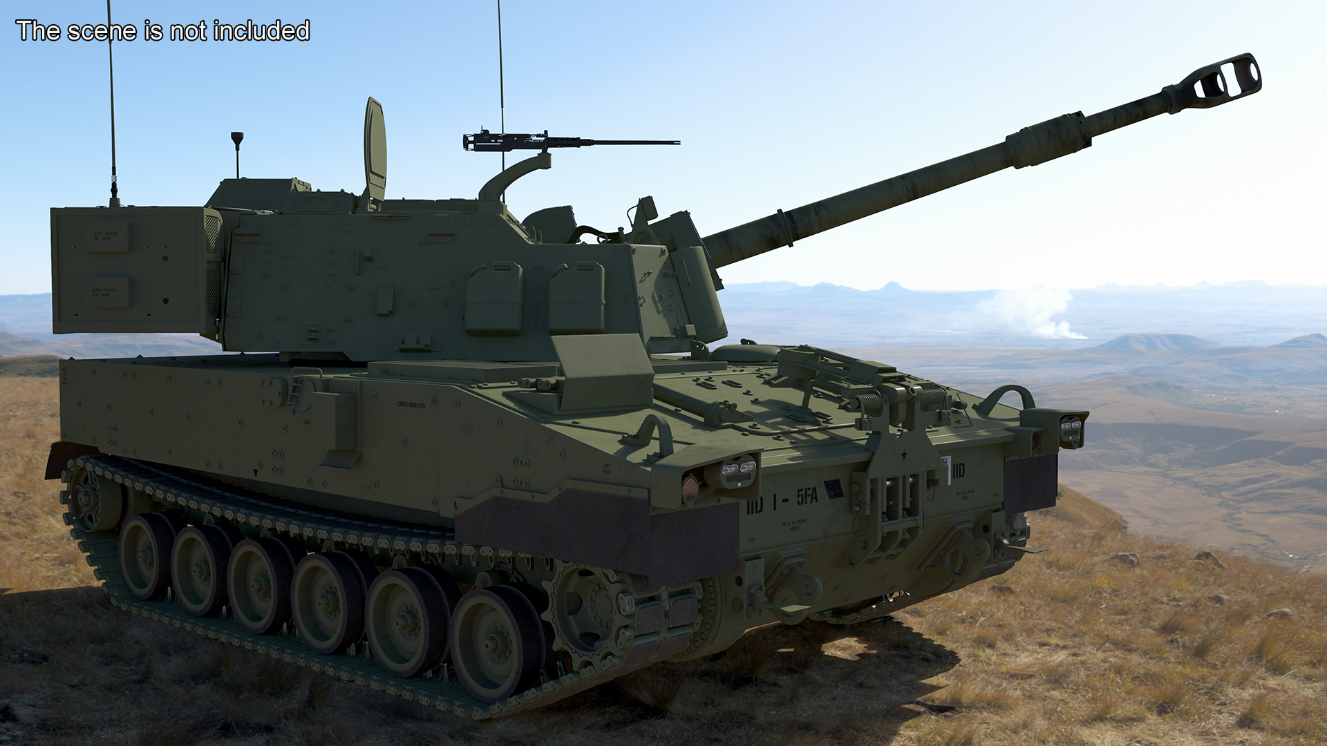 Military Howitzer M109A7 Paladin Rigged 3D model